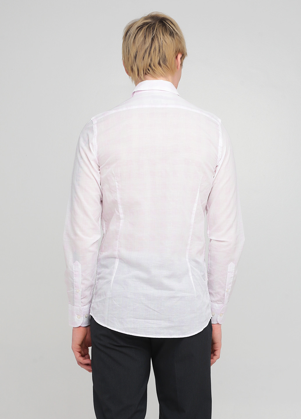 Светло-розовая кэжуал рубашка в полоску Massimo Dutti