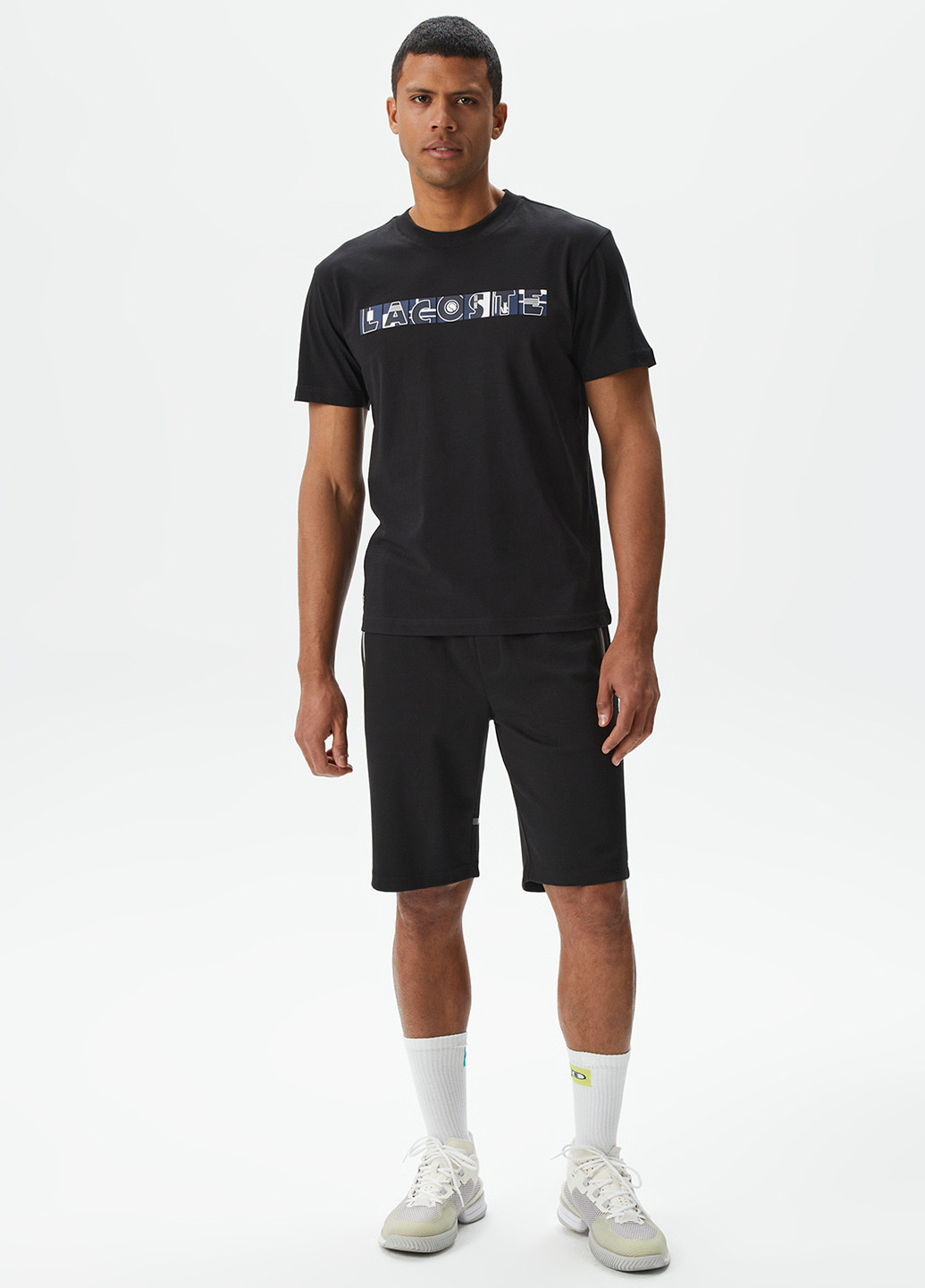 Чорна футболка Lacoste