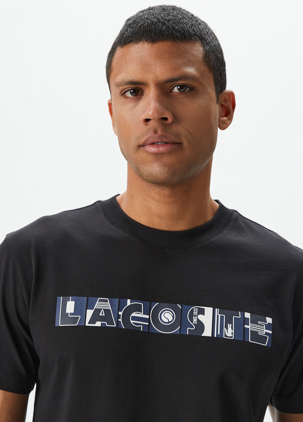 Чорна футболка Lacoste