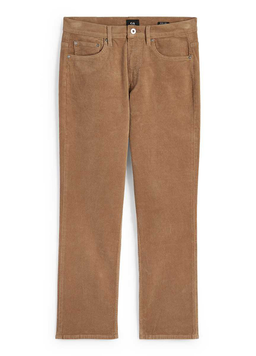 Светло-коричневые кэжуал демисезонные прямые брюки C&A