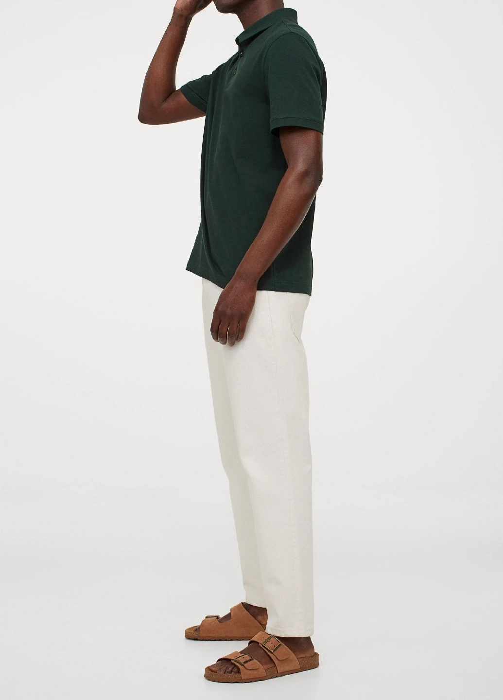 Темно-зеленая футболка H&M