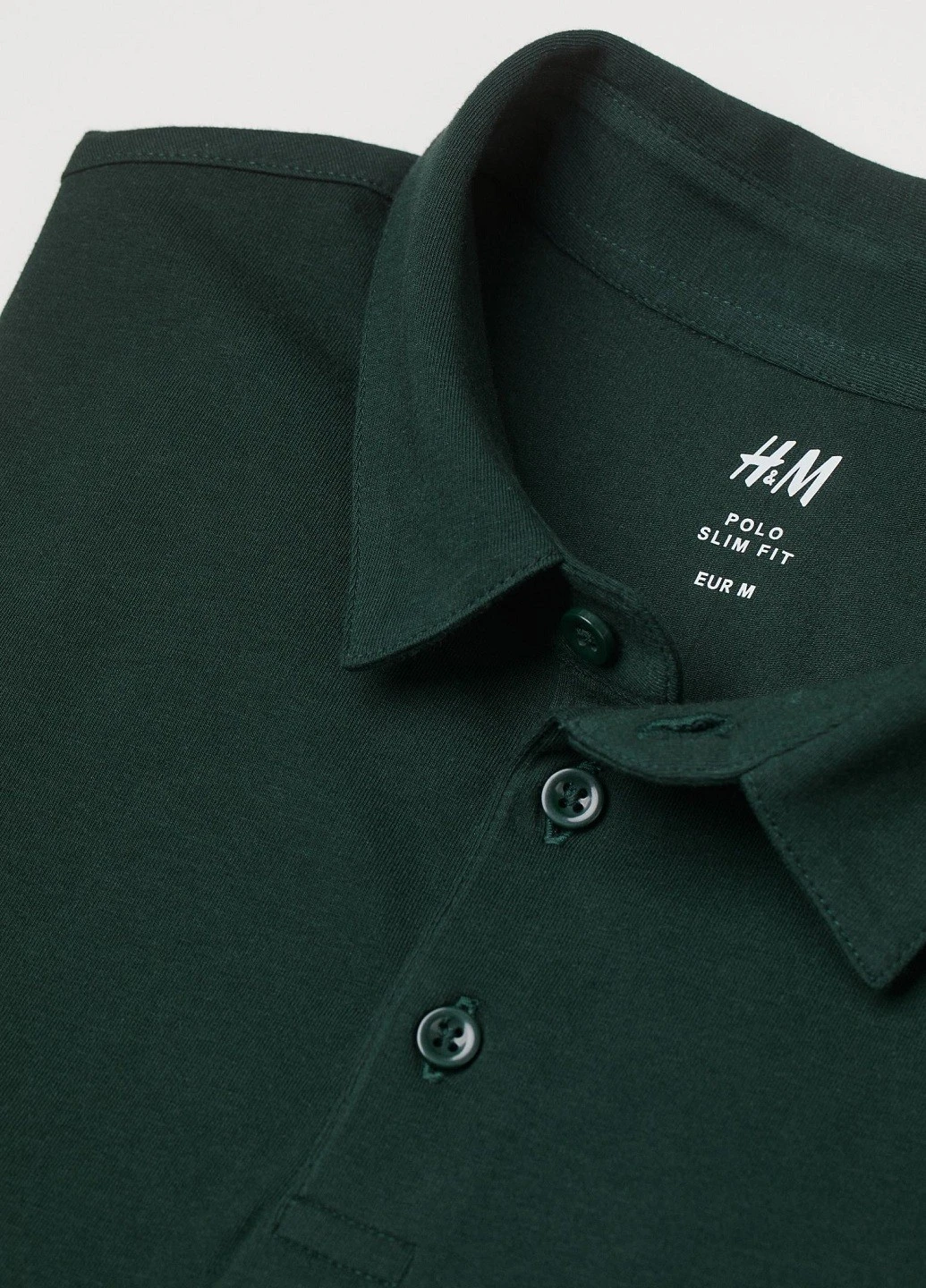 Темно-зеленая футболка H&M