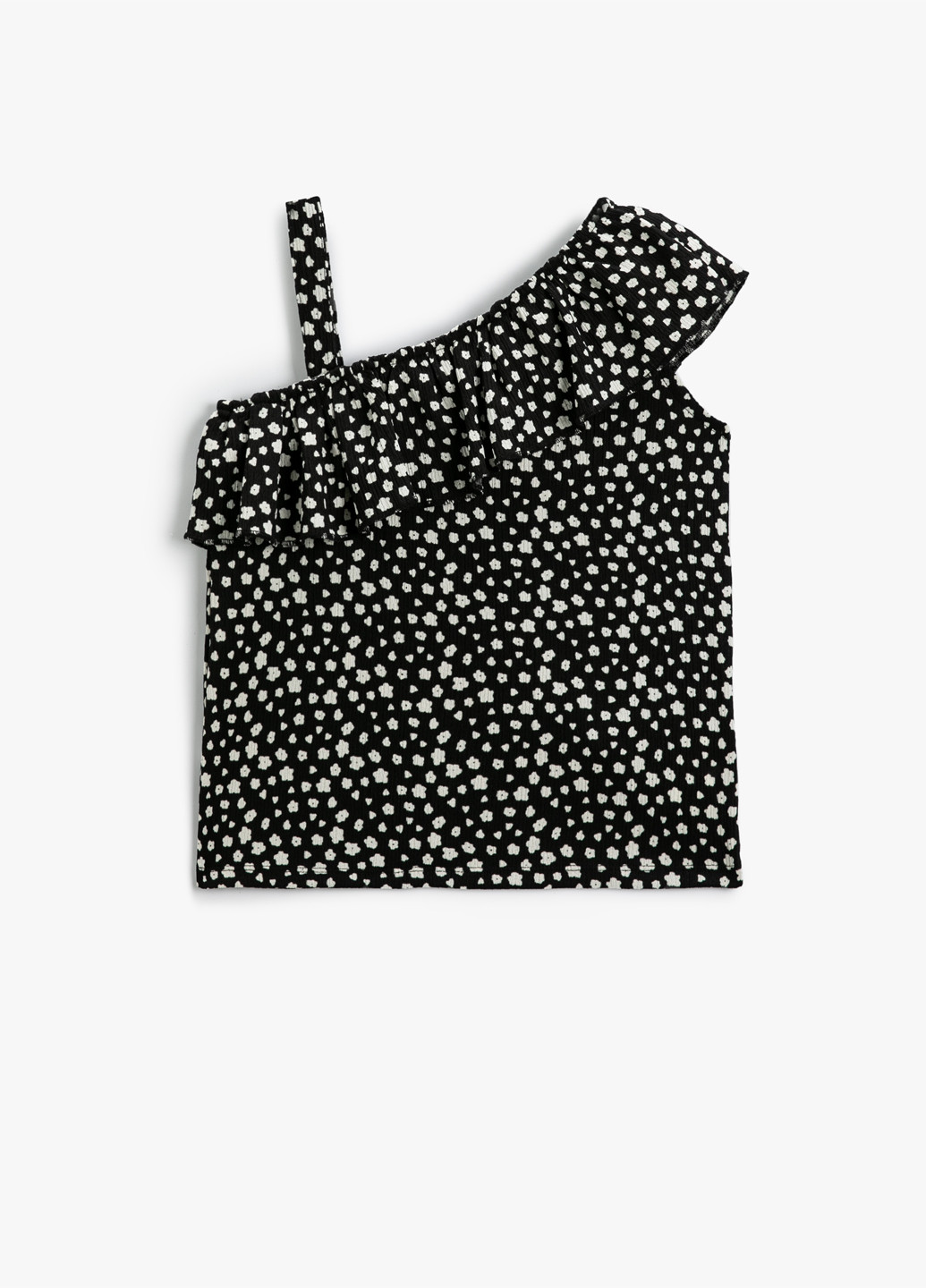 Черная цветочной расцветки блузка KOTON летняя