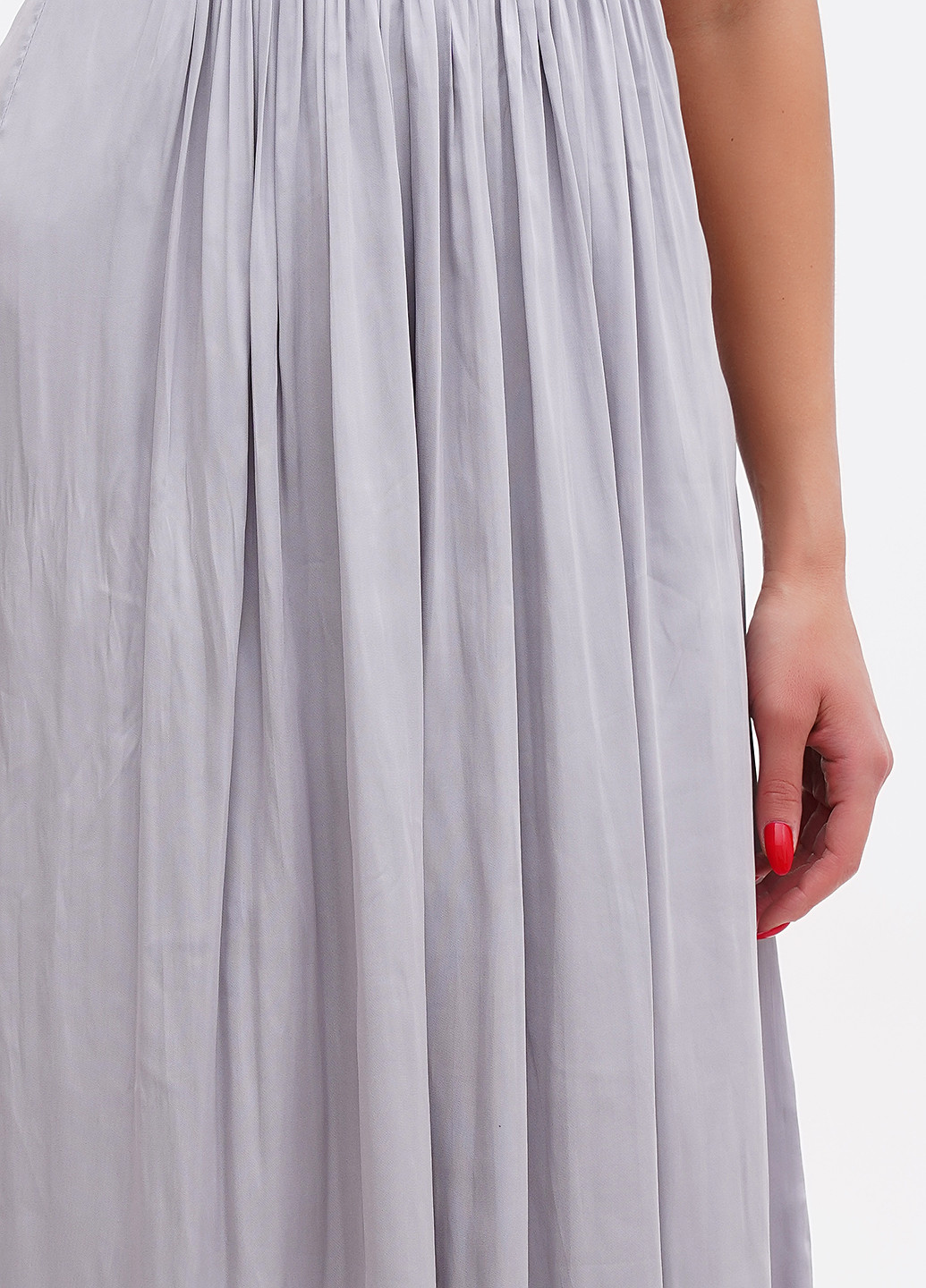 Сіро-голубий вечірня сукня кльош, в стилі армпір H&M однотонна