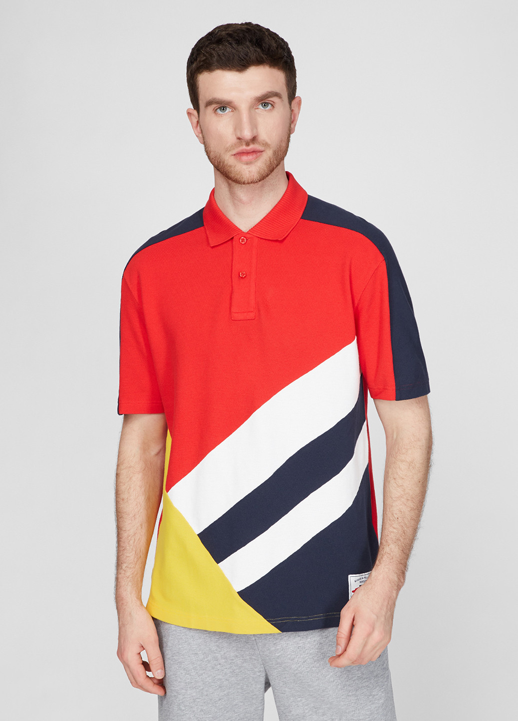 Красная футболка-поло для мужчин Gant в полоску