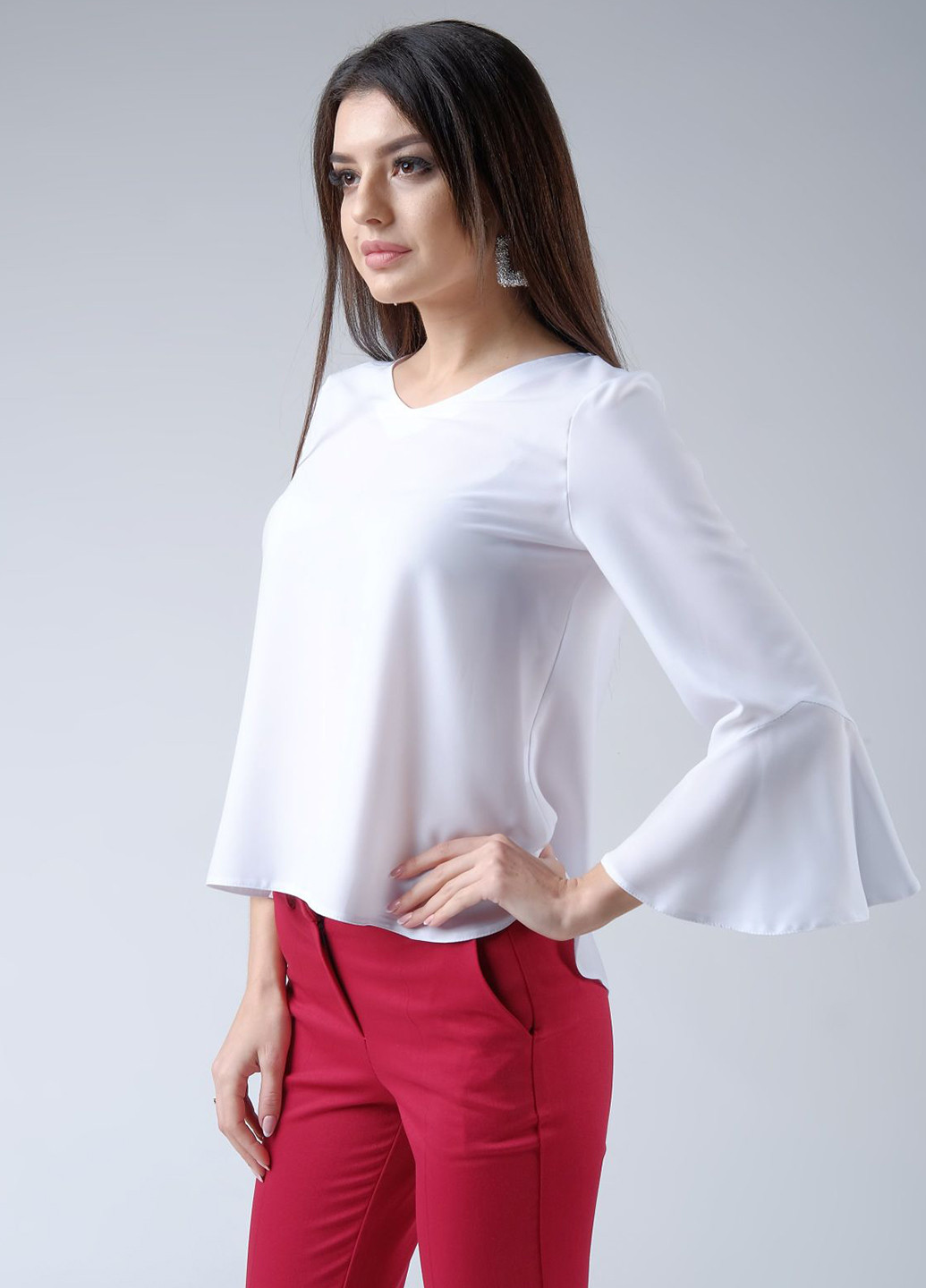Белая демисезонная блуза Pink