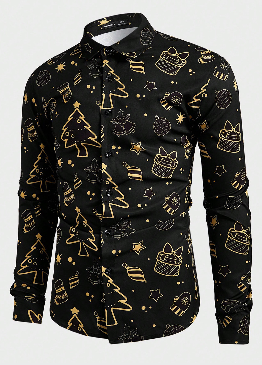 Белая праздничный рубашка новогодний SHEIN