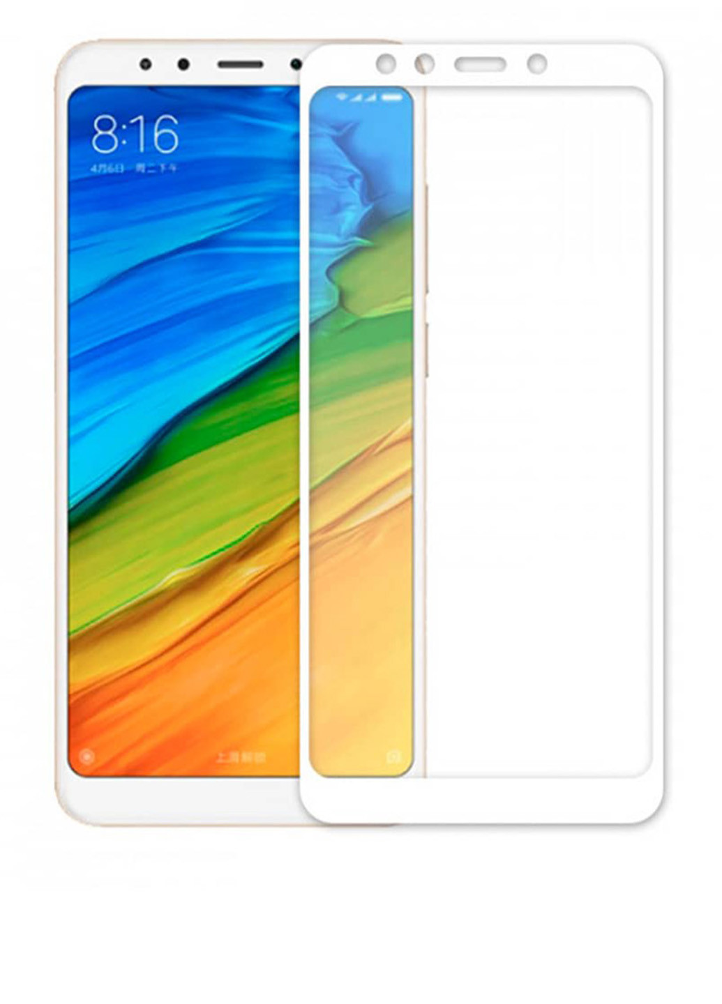 Защитное стекло с рамкой для Xiaomi Redmi 5(white) CAA (96875012)