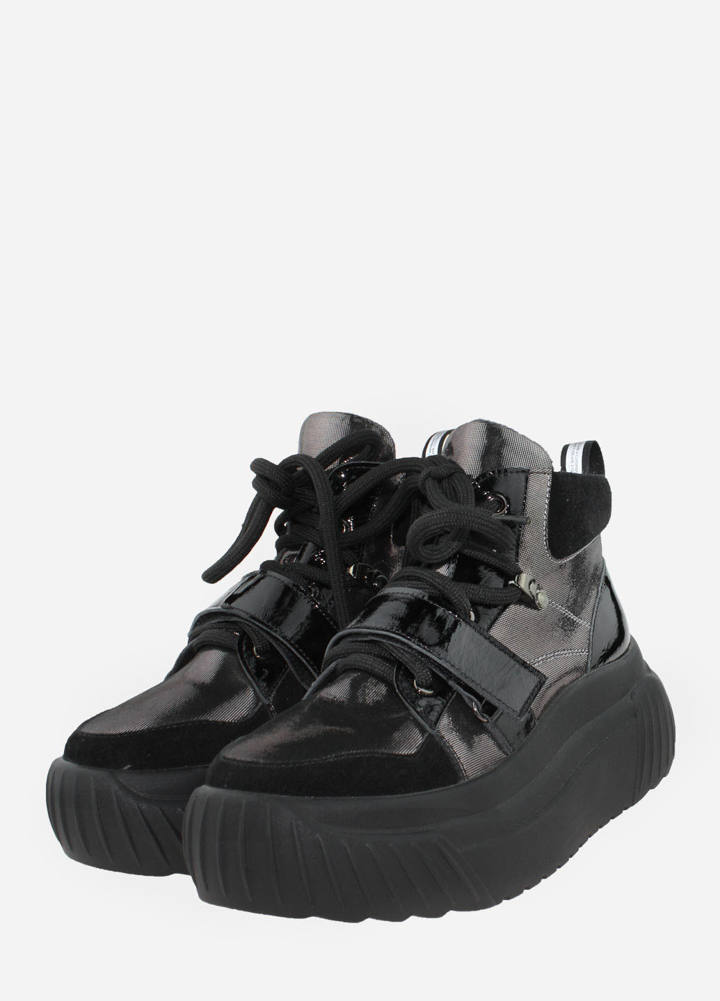 Осенние ботинки rsm519 черный-никель Sothby's из натуральной замши