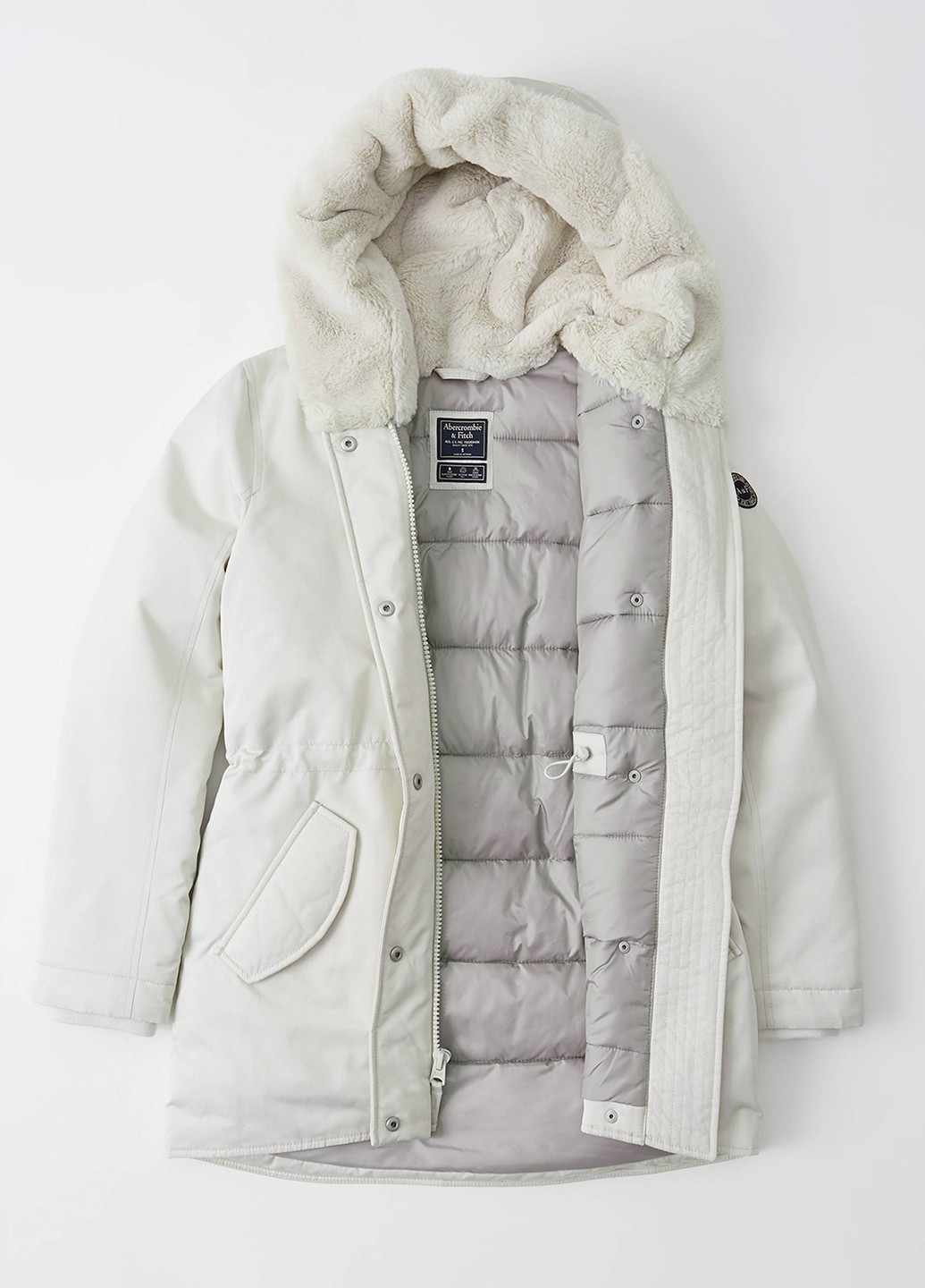Молочна демісезонна куртка Abercrombie & Fitch