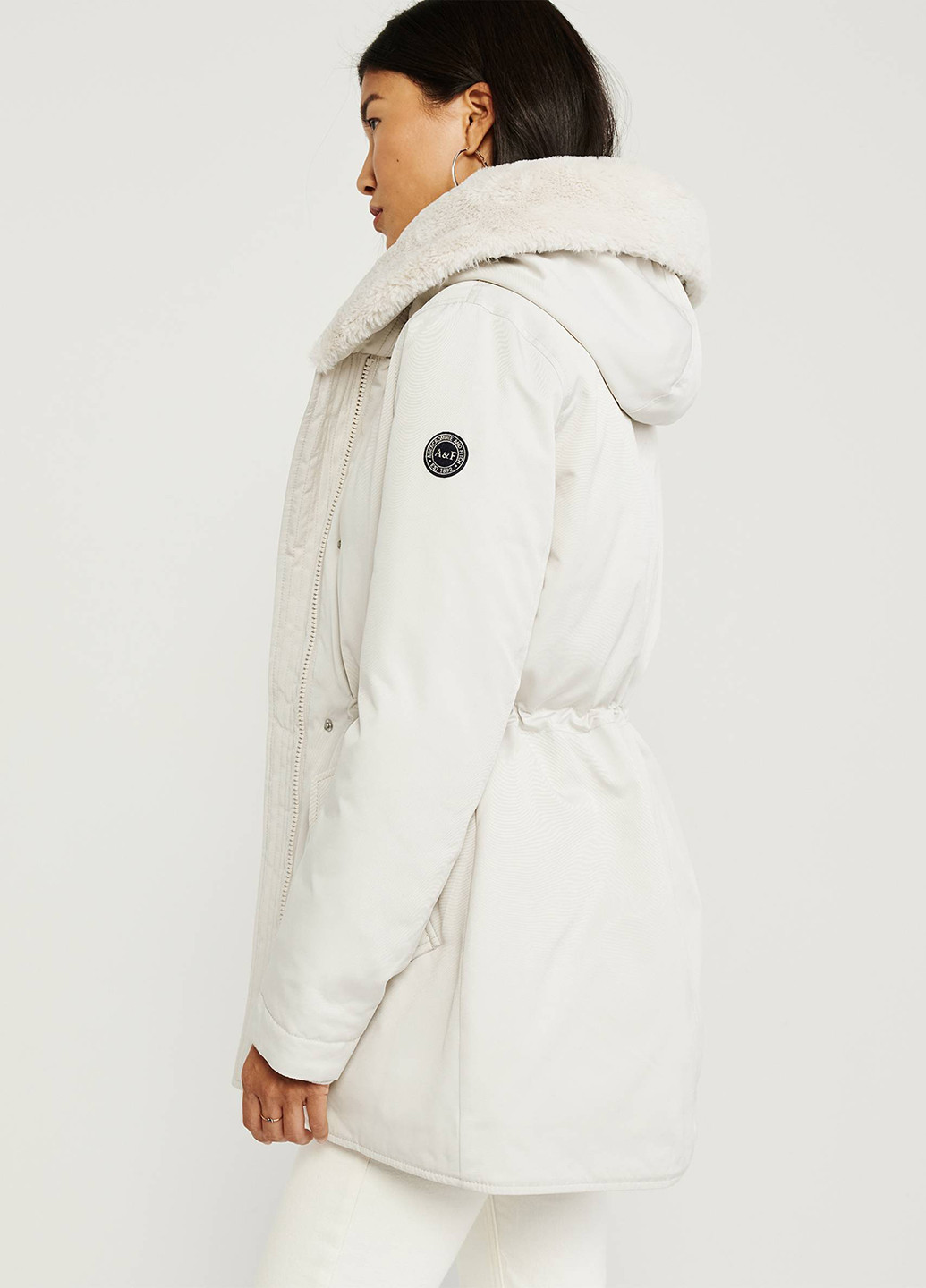 Молочна демісезонна куртка Abercrombie & Fitch