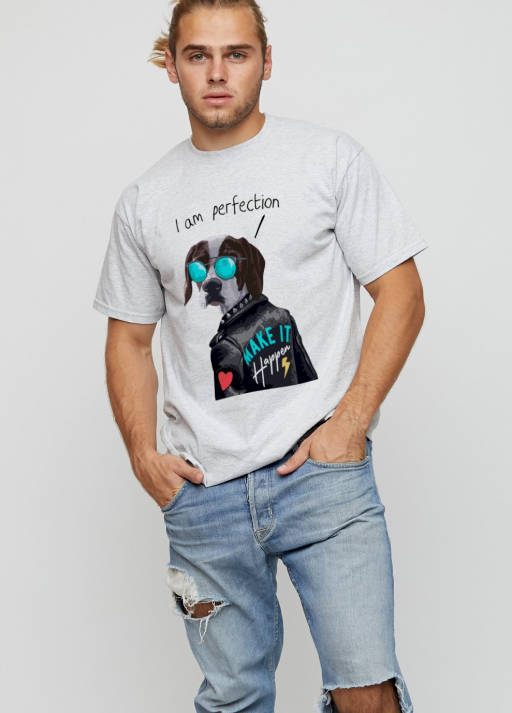 Сіра футболка чоловіча basic YAPPI