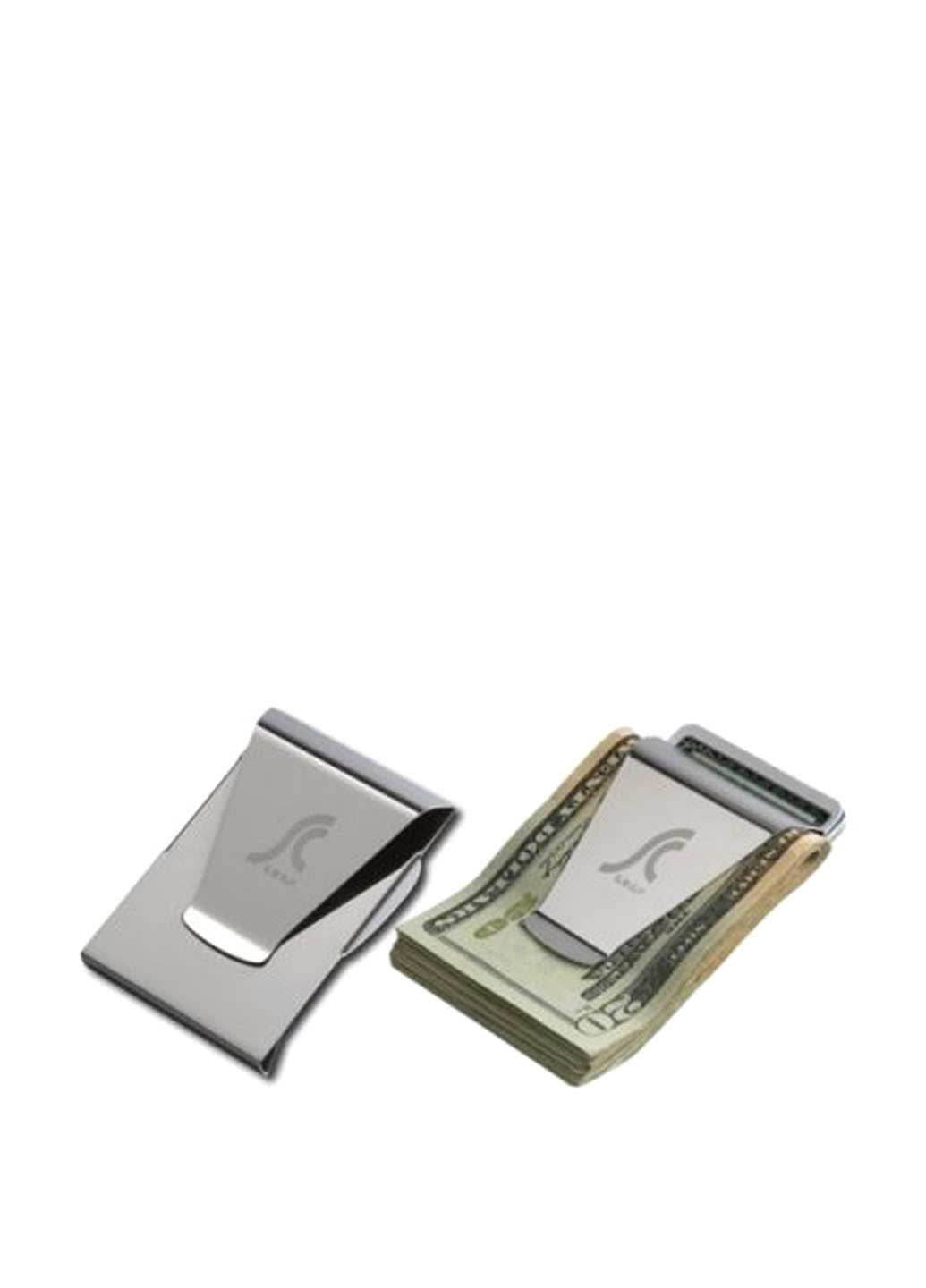 Металевий затискач для грошей Slim Clip Forus сріблястий кежуал