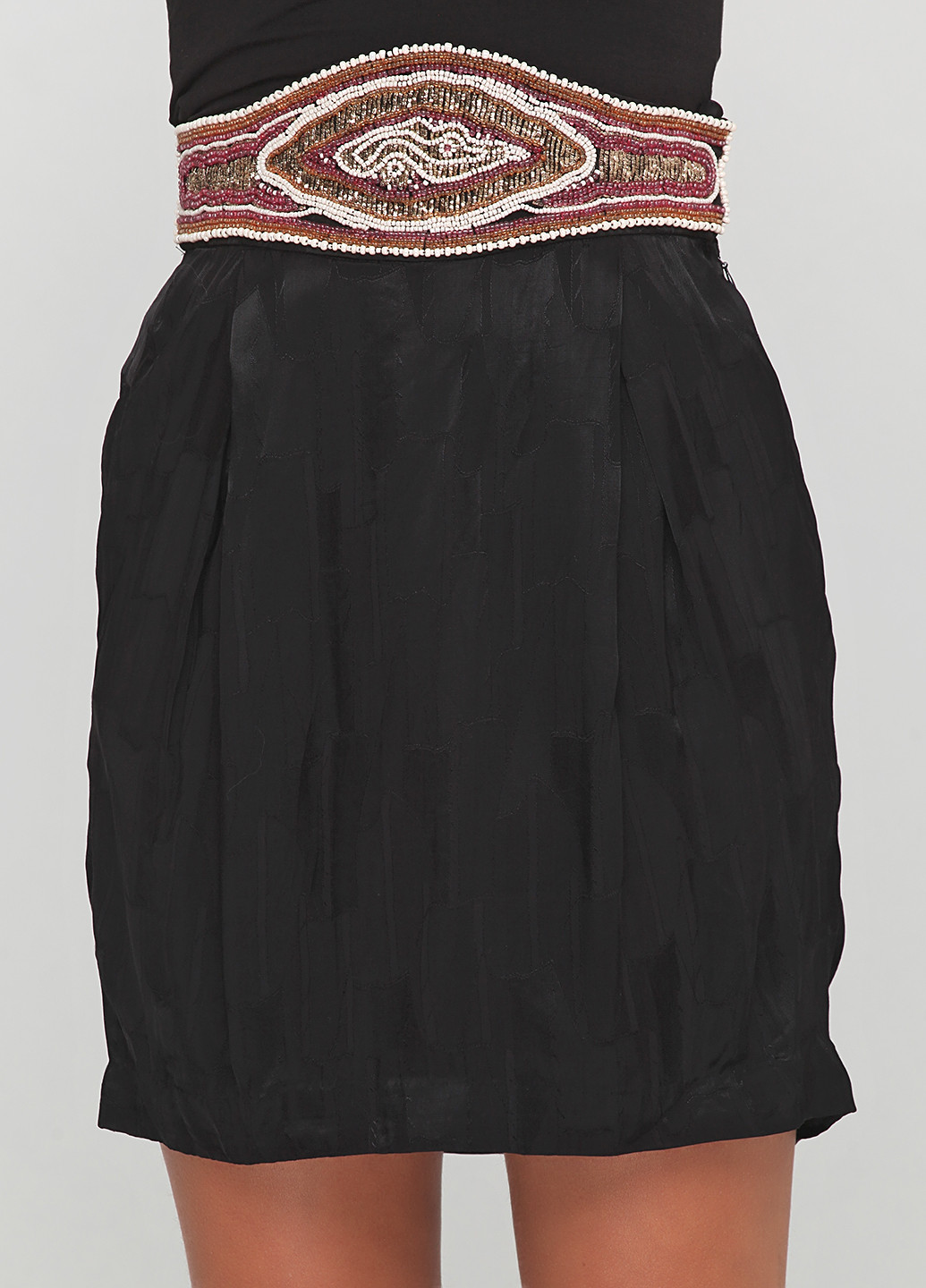 Черная кэжуал однотонная юбка Care Label колокол