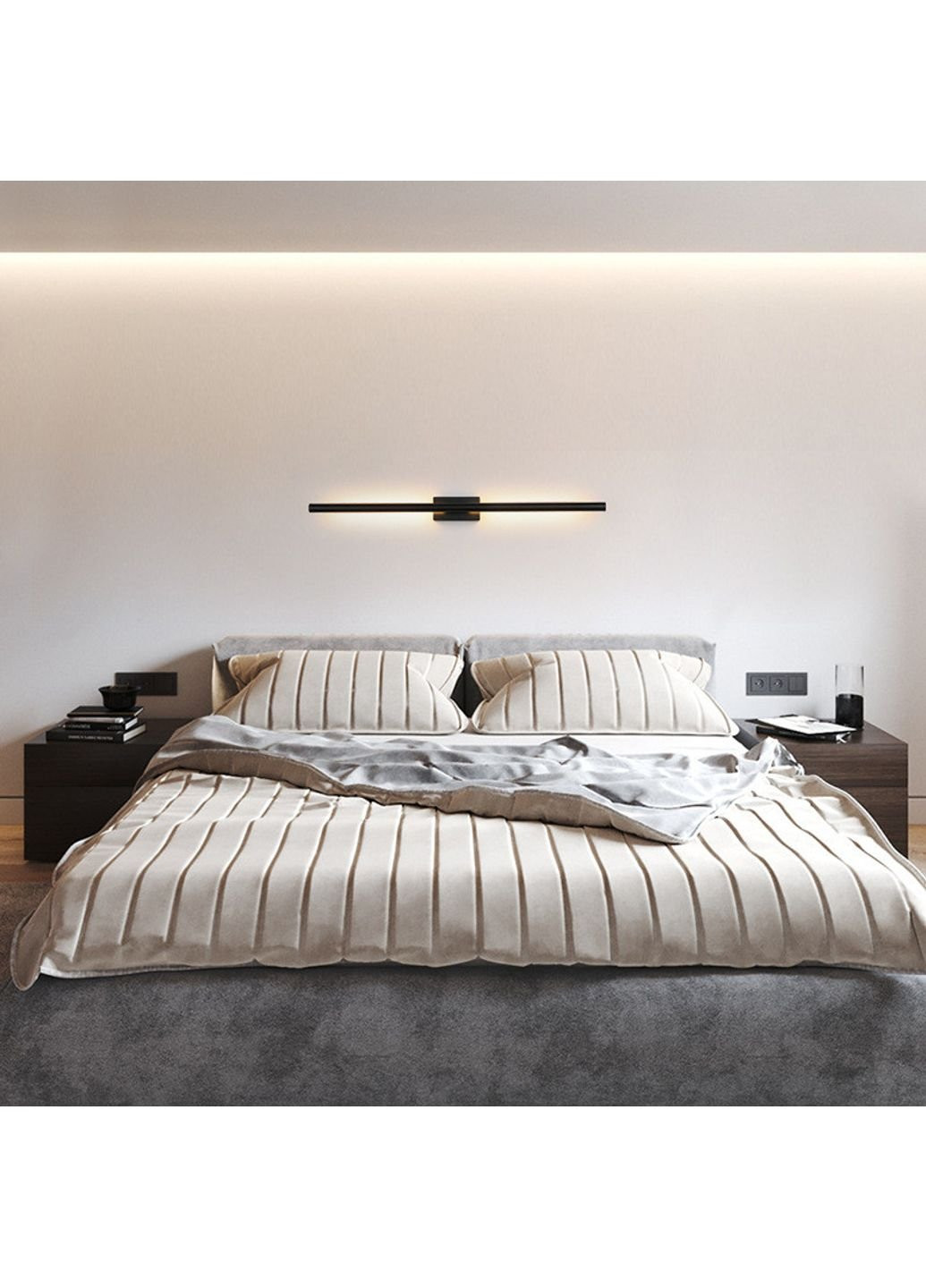 Бра настінний LED C20-800-bk-k Чорний 80х6х6 см. Sunnysky (253626103)