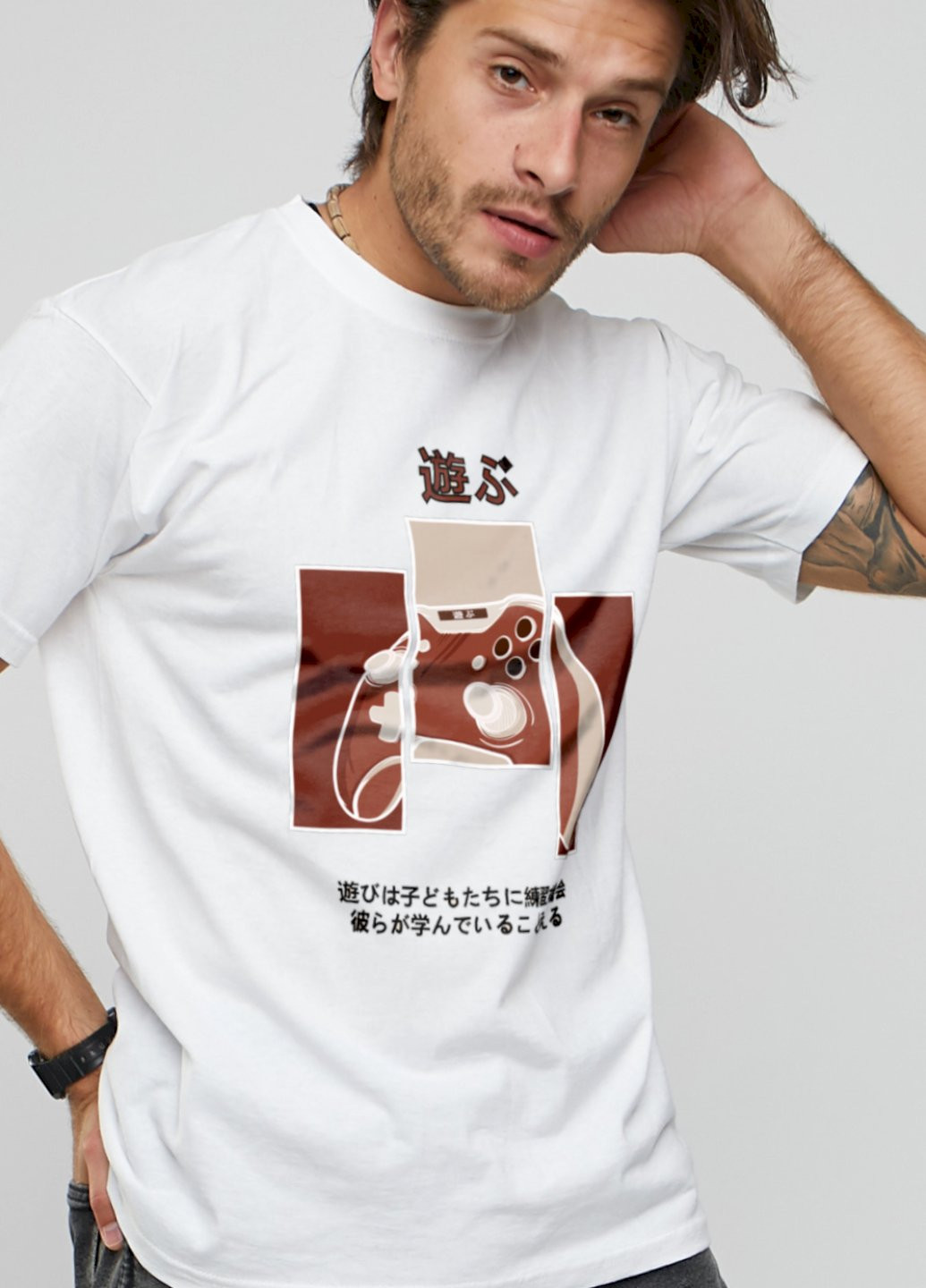 Белая футболка мужская YAPPI