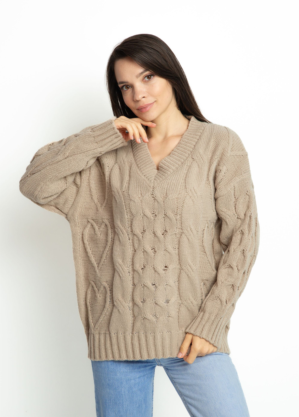 Світло-бежевий демісезонний пуловер пуловер Time of Style