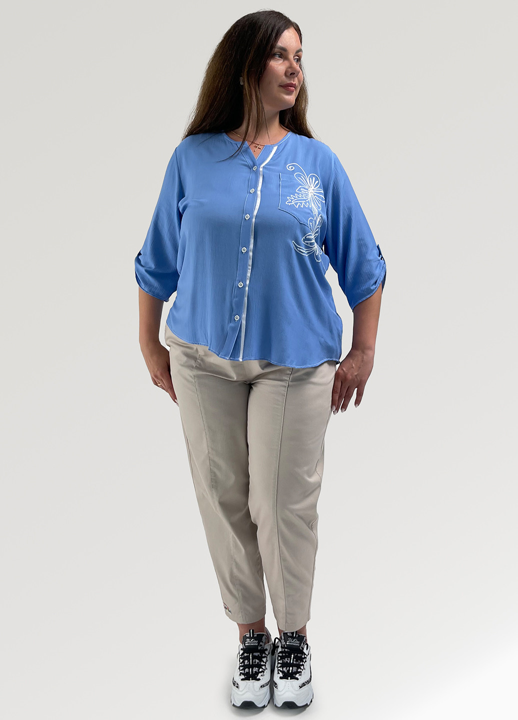 Блакитна блуза Grandi