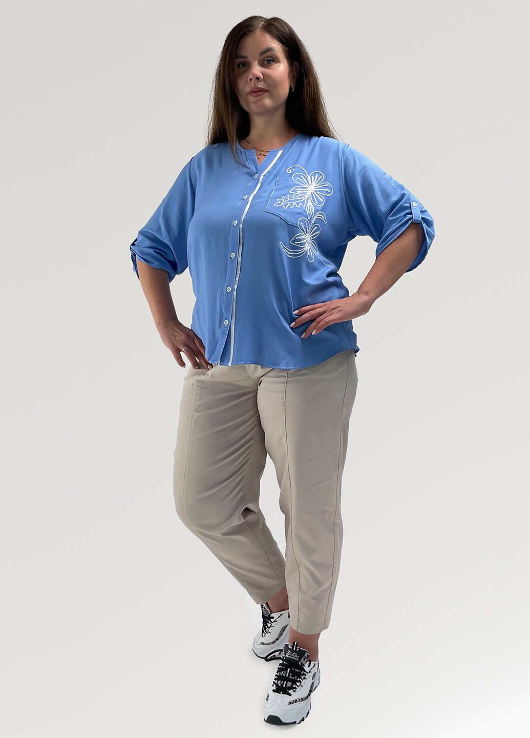 Блакитна блуза Grandi