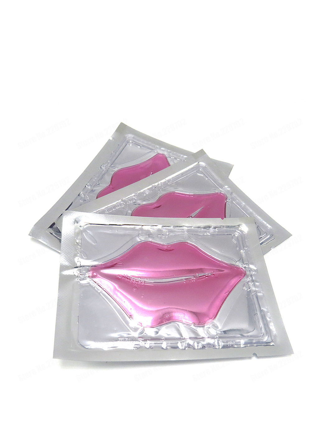 Маска для губ "Розовая" гелевая коллагеновая 24k Gold Collagen Crystal Moisturizing Lip Mask Patch 1 шт. Inter-Vion (83223921)