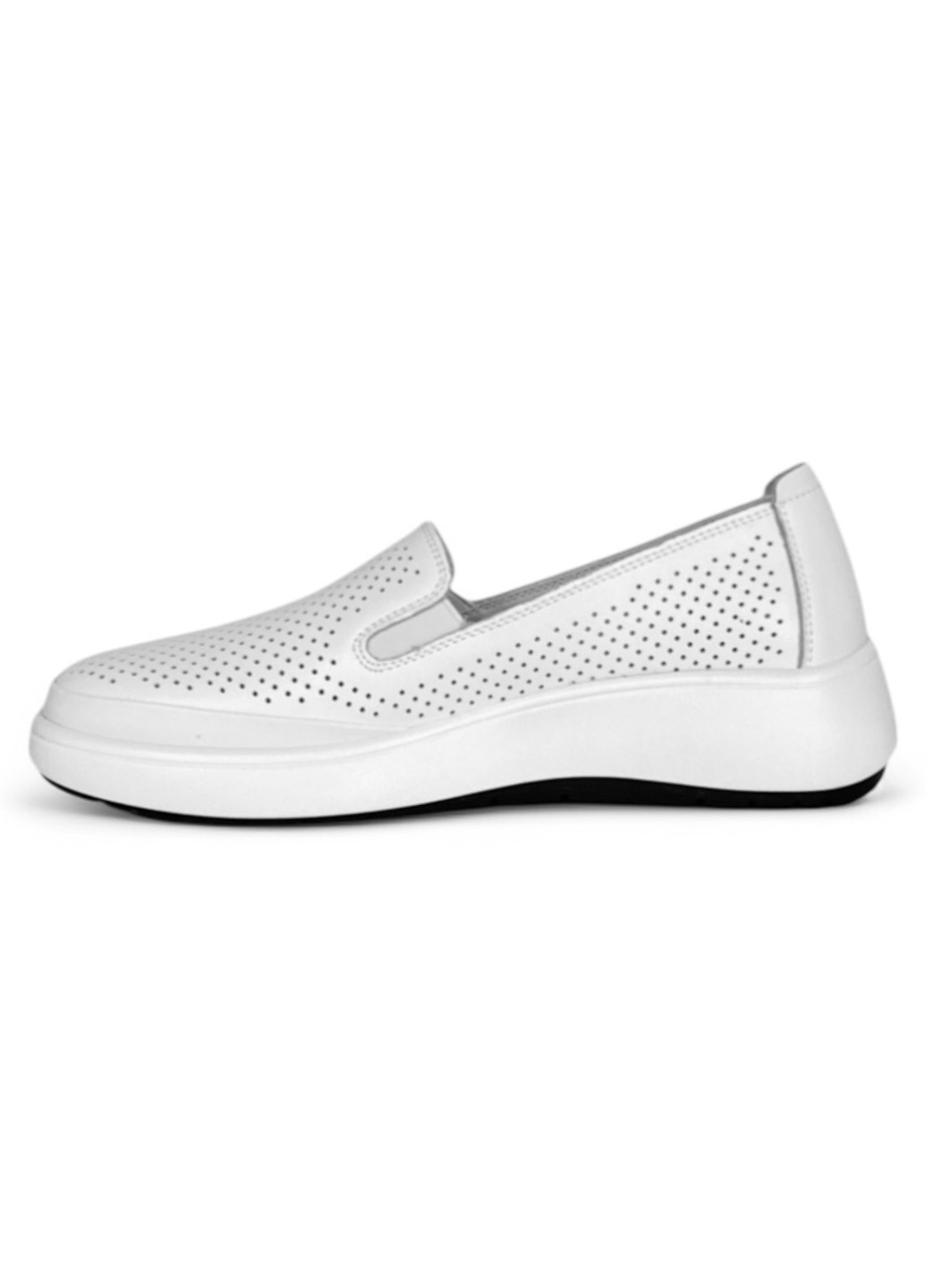 Белые слипоны ALLSY с перфорацией однотонные