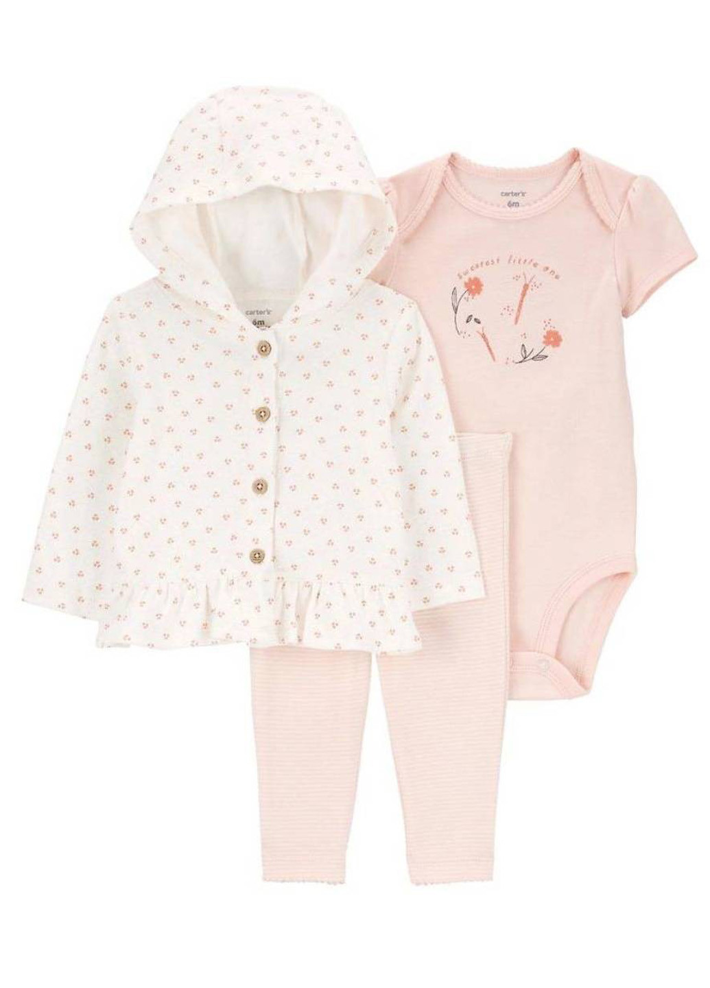 Комбинированный демисезонный комплект (ктолстовка, боди, брюки) Carter's