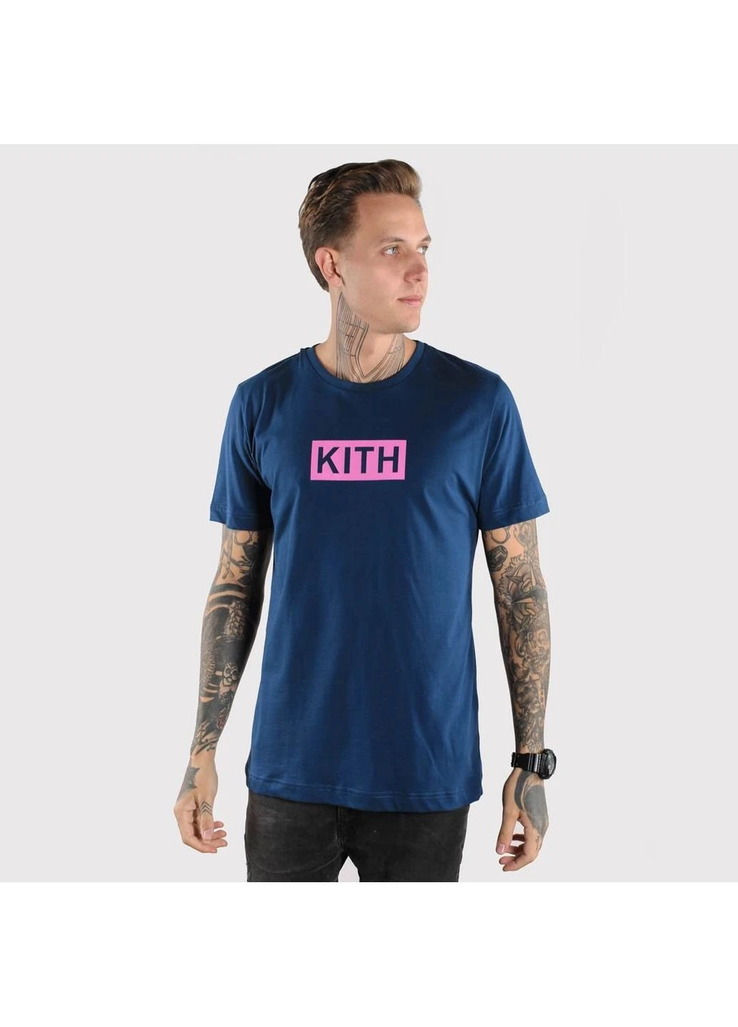 Синяя футболка мужская kith синий Power