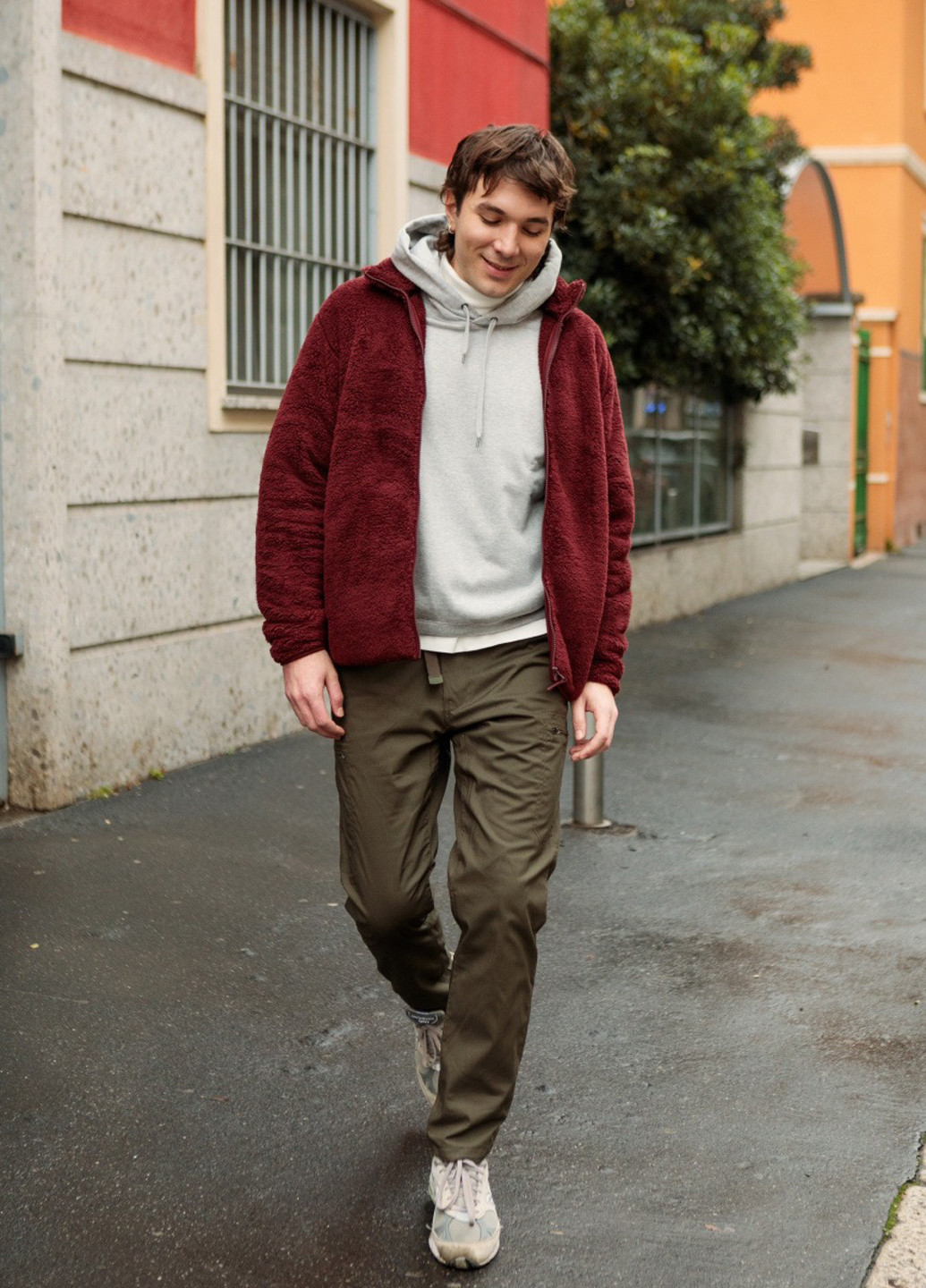 Бордова демісезонна куртка Uniqlo