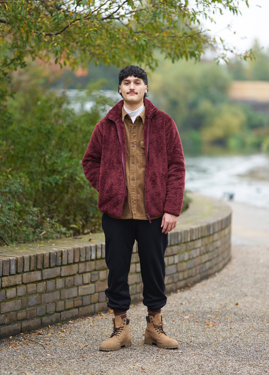 Бордова демісезонна куртка Uniqlo