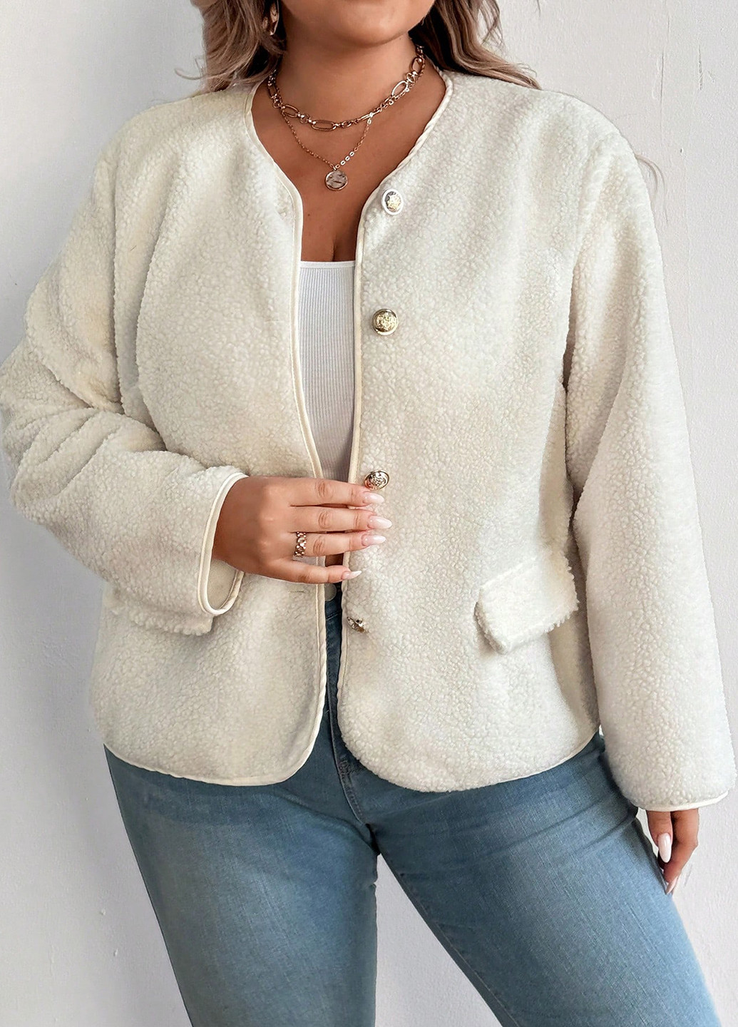 Бомбер SHEIN на гудзиках (338194234)