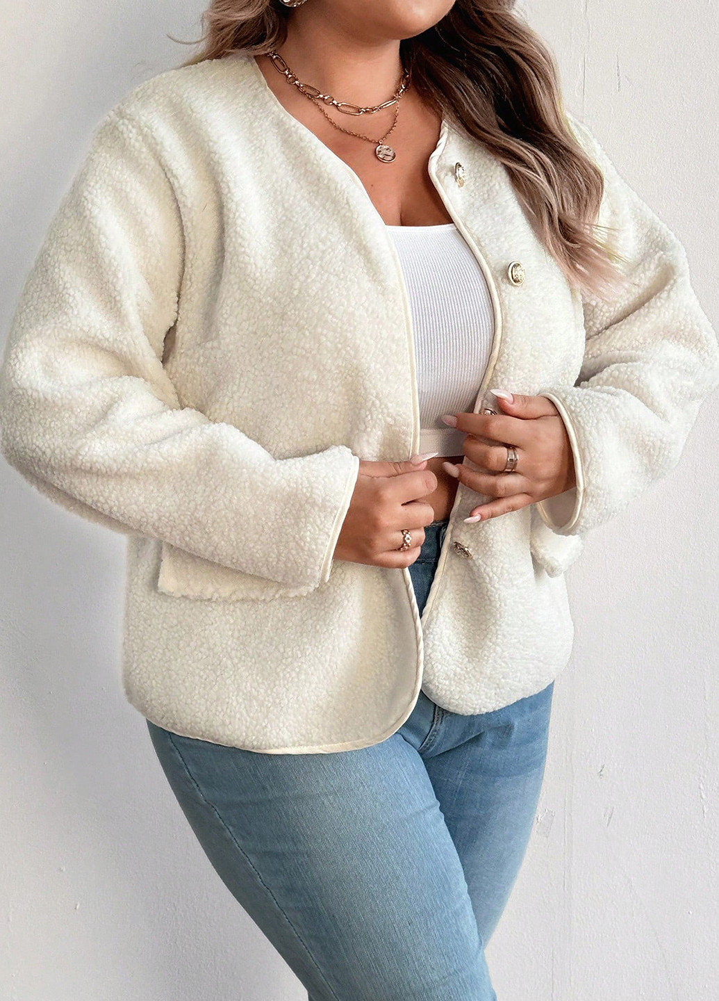 Бомбер SHEIN на гудзиках (338194234)