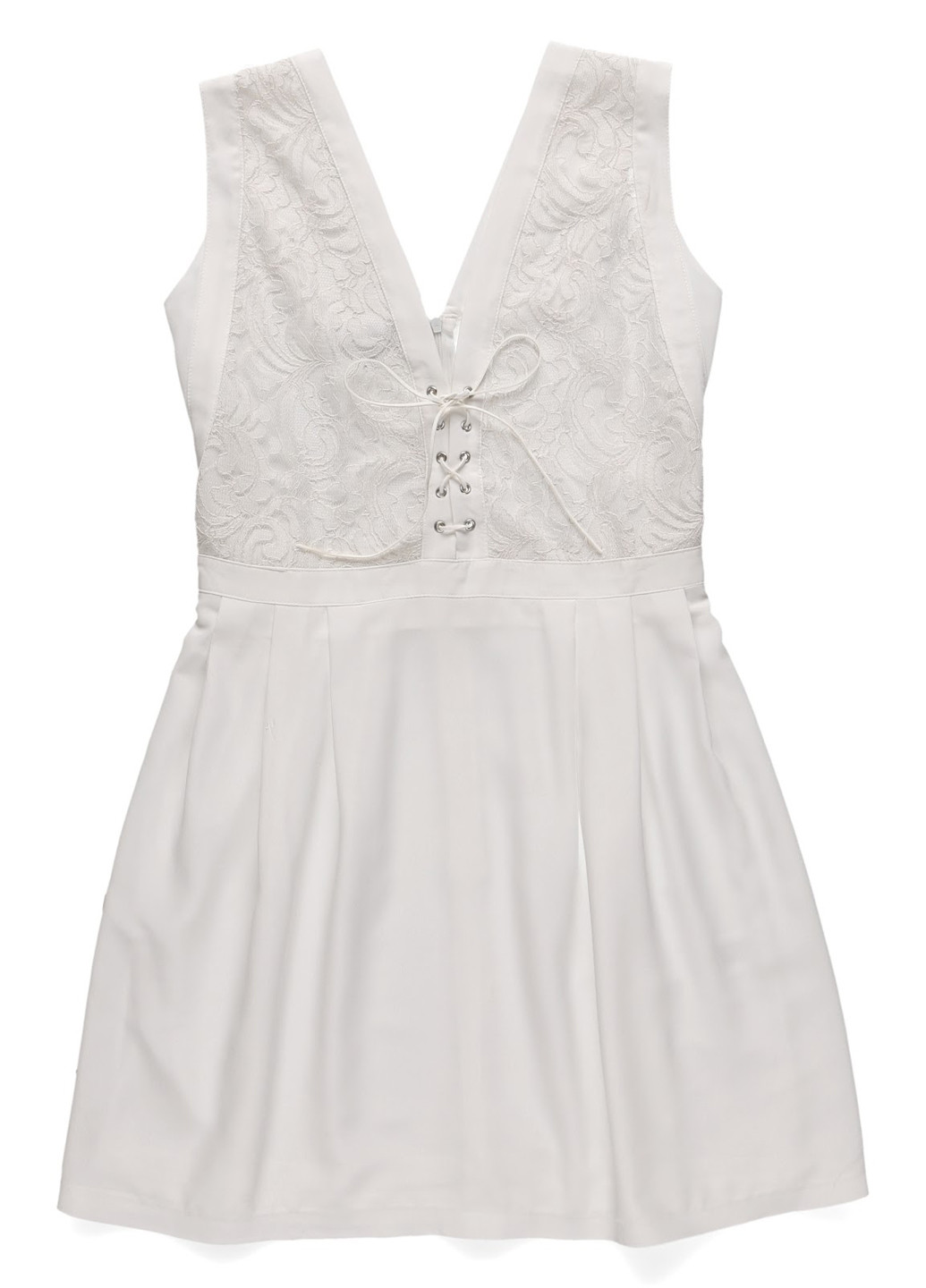 Білий кежуал, коктейльна сукня кльош Urban Touch однотонна