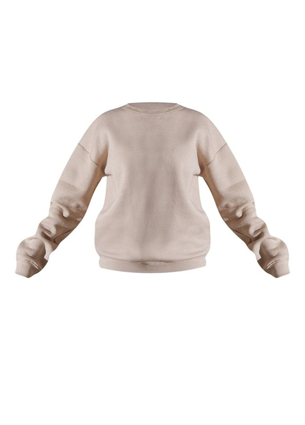 Бежевий світшот PrettyLittleThing однотонний без декору (340453605)