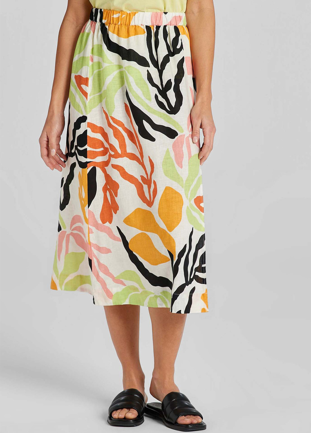 Желтая кэжуал с рисунком юбка Gant