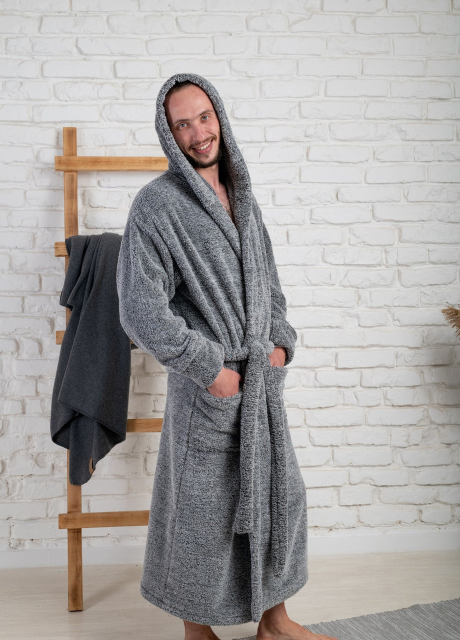 Теплый мужской халат на запах V.O.G. (254858157)