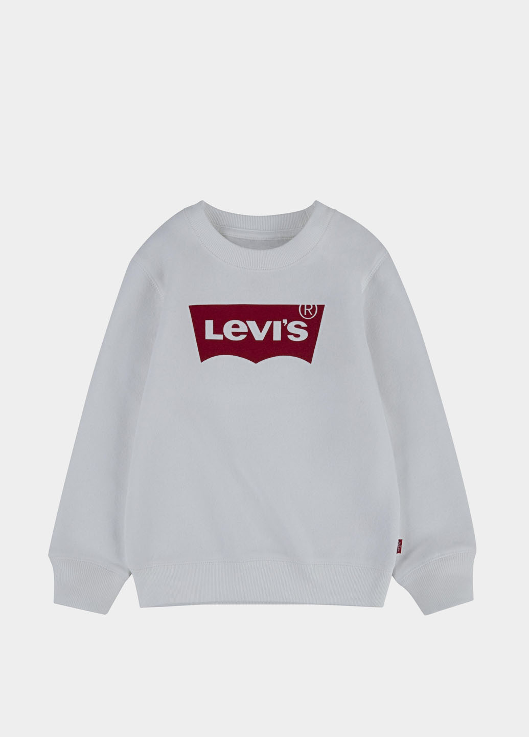 Levi's світшот логотип білий кежуал бавовна, трикотаж