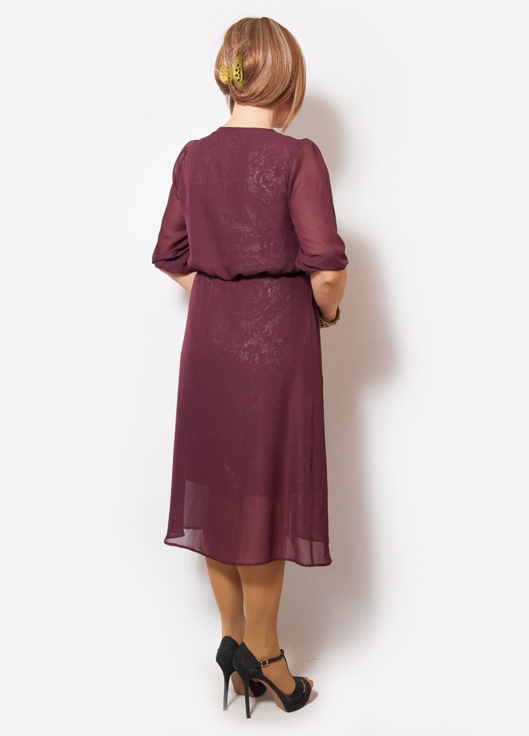 Фиолетовое кэжуал платье LibeAmore с орнаментом