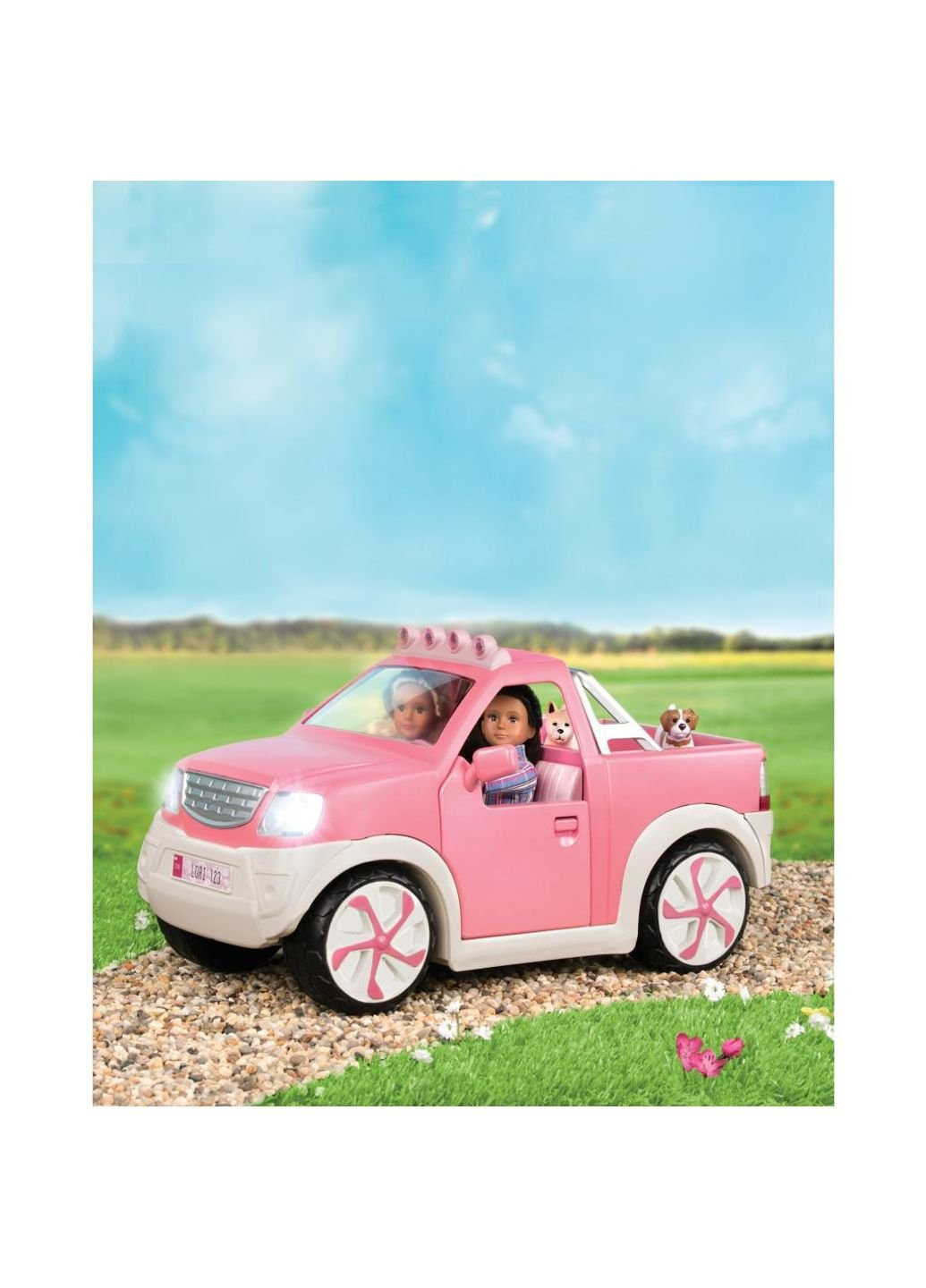 Аксесуар для ляльки Джип рожевий з FM радіо (LO37033Z) Lori (254065766)