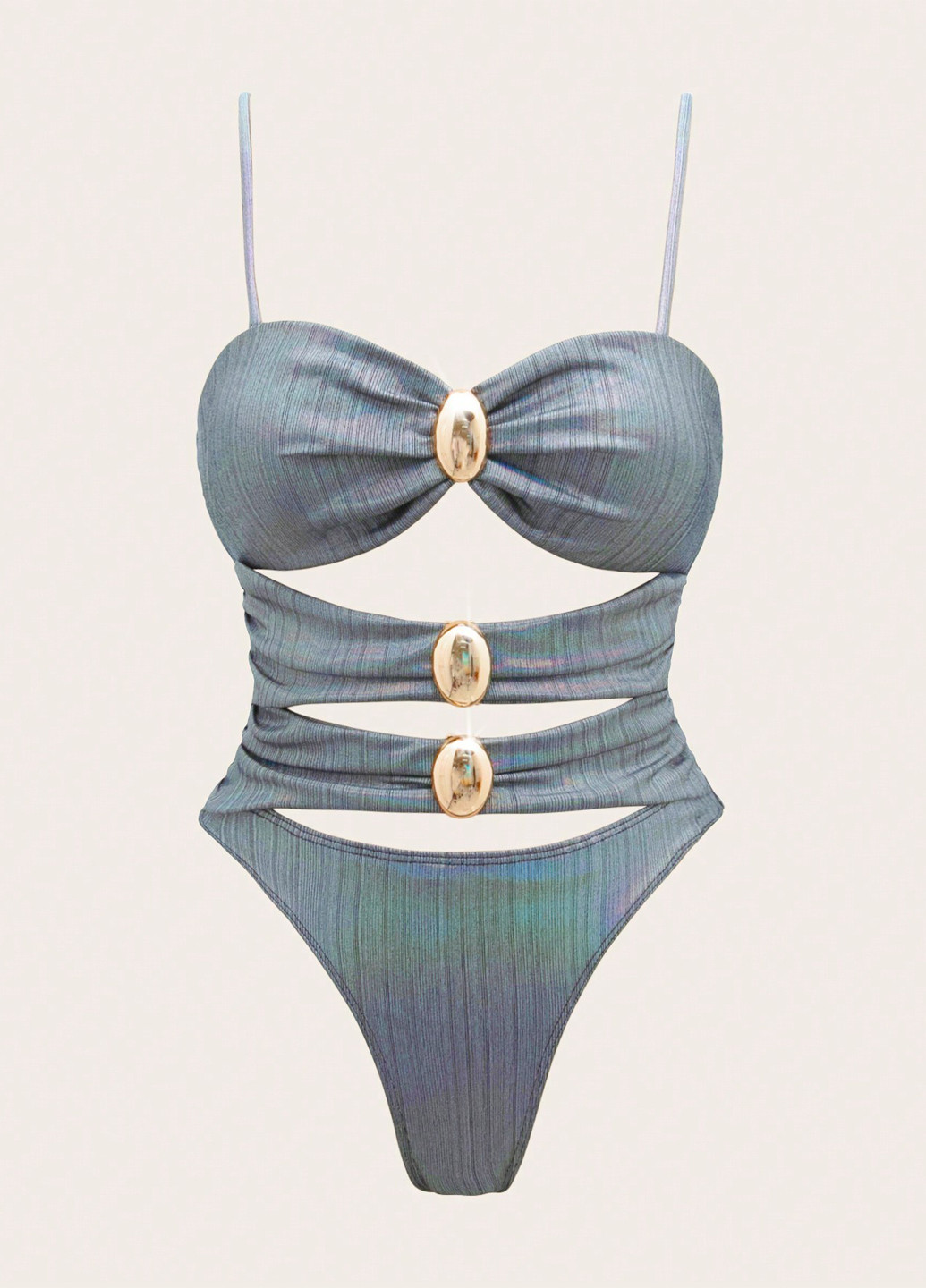 Комбінований літній купальник суцільний SHEIN