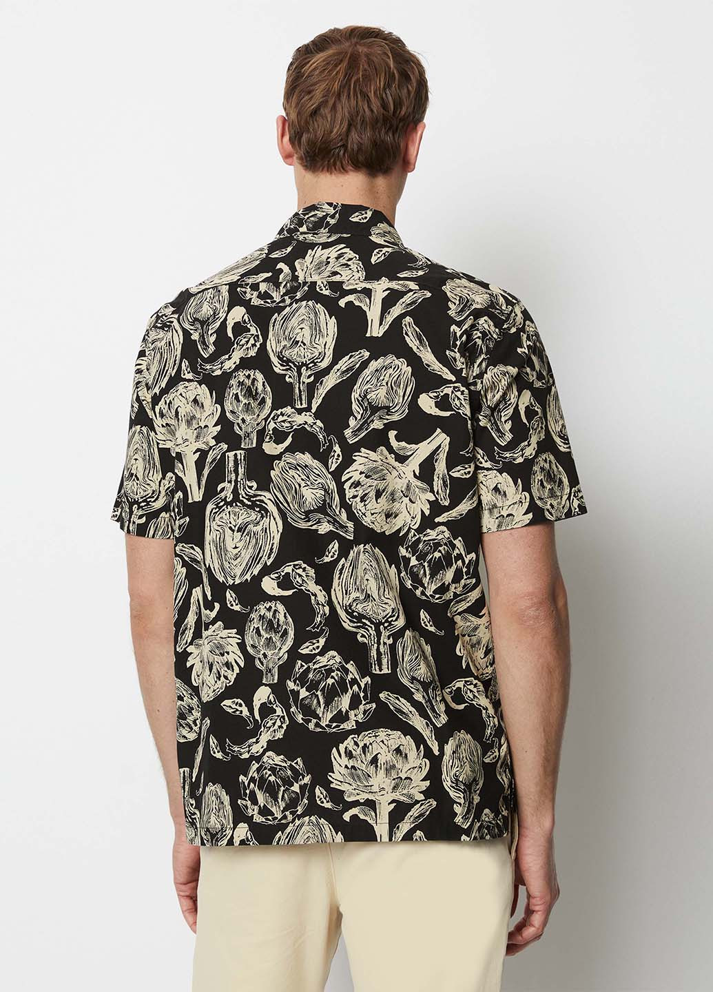 Черная кэжуал рубашка с цветами Marc O'Polo