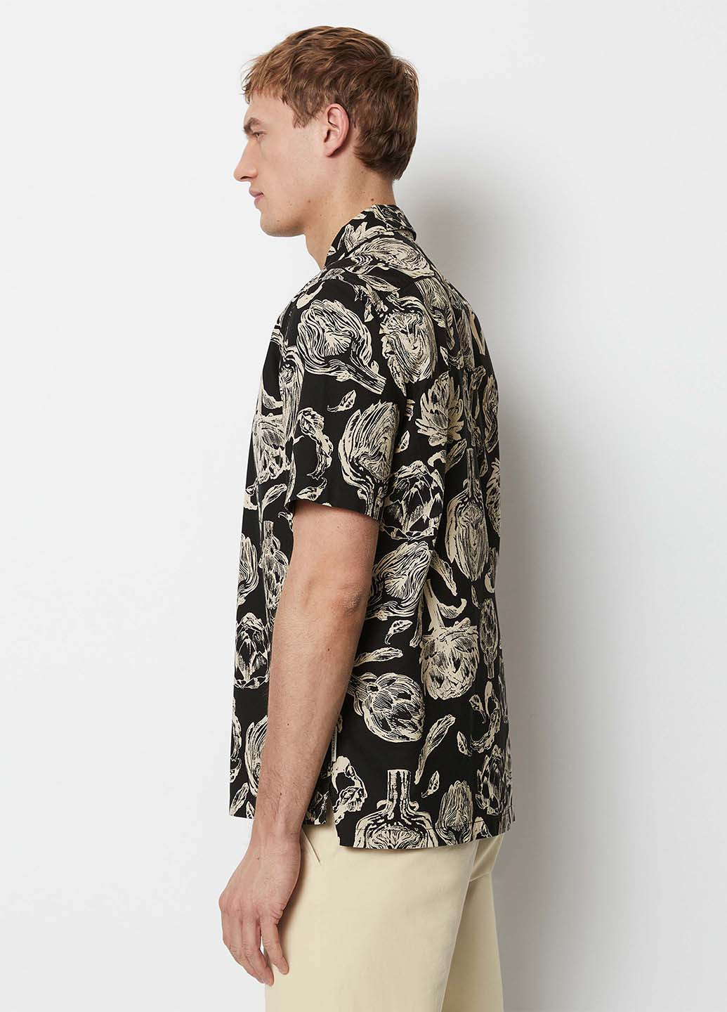 Черная кэжуал рубашка с цветами Marc O'Polo