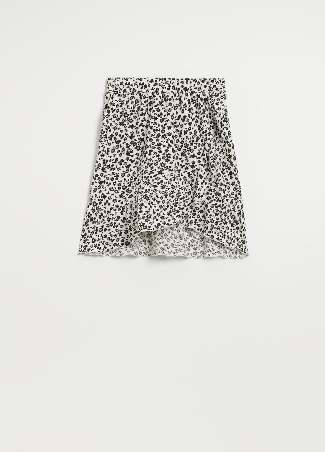 Черно-белая кэжуал цветочной расцветки юбка House на запах