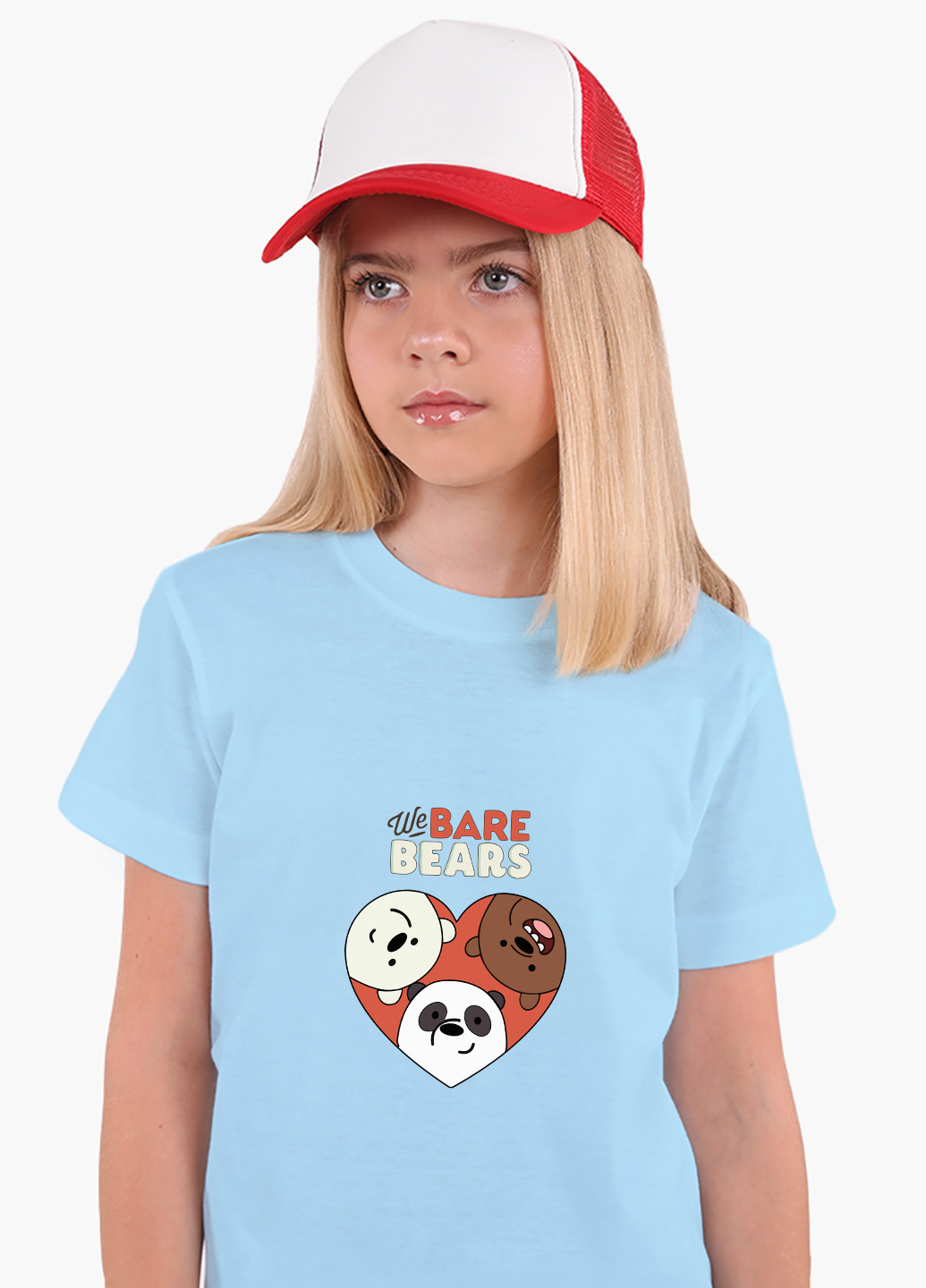 Голубая демисезонная футболка детская вся правда о медведях (we bare bears)(9224-2669) MobiPrint