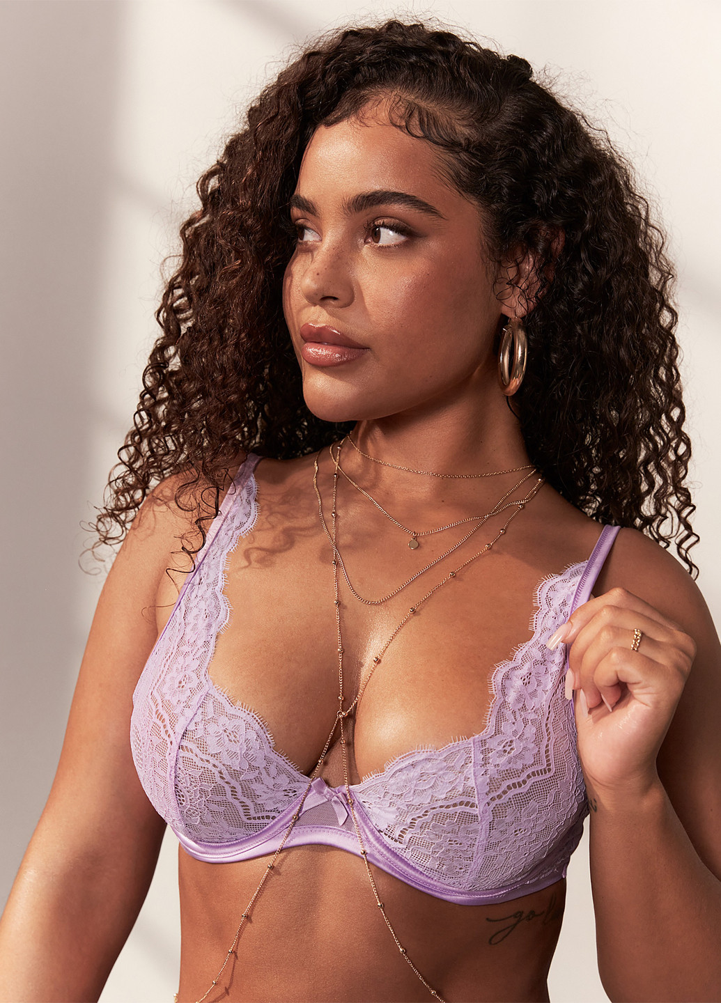 Бузковий бюстгальтер Hunkemoller з кісточками поліамід