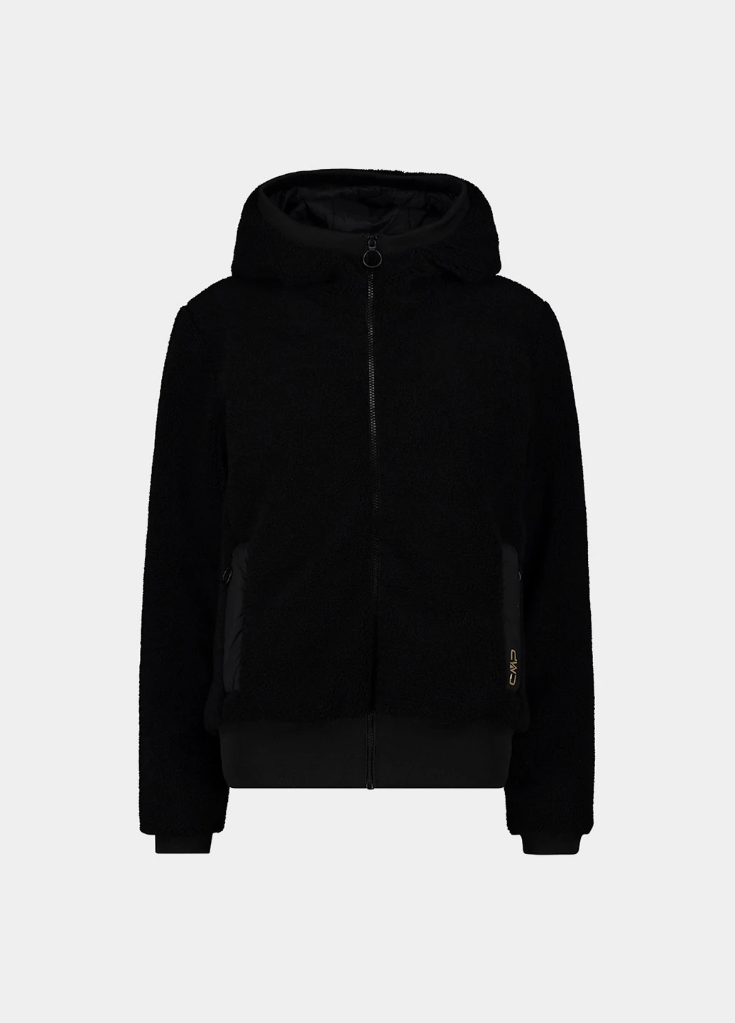 Черная зимняя куртка CMP JACKET FIX HOOD TEDDY FUR