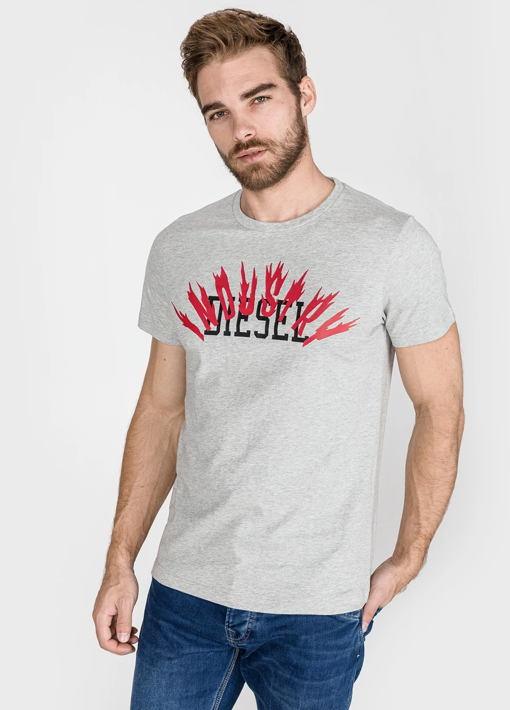 Серая футболка Diesel