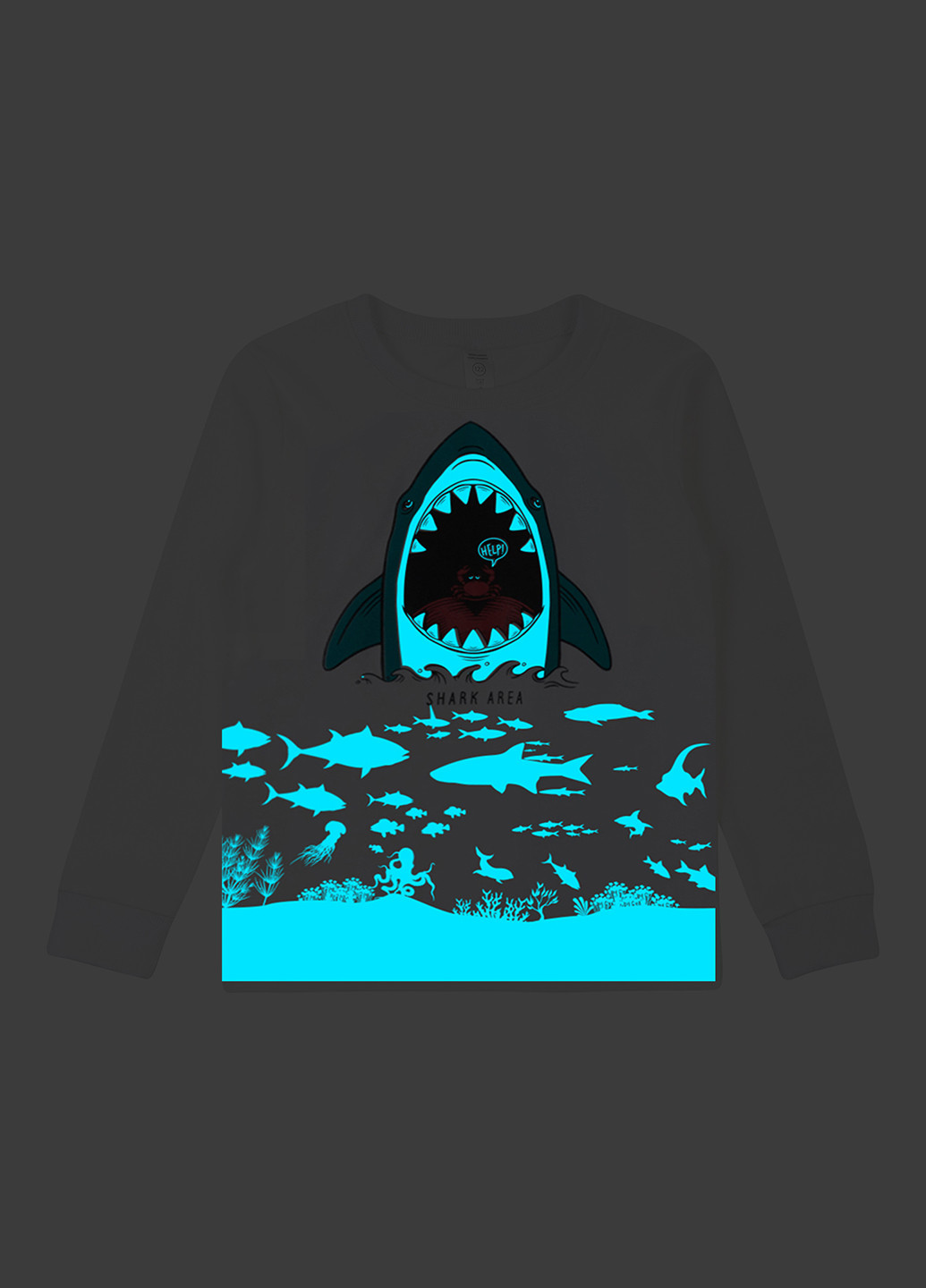 Белый демисезонный кэжуал лонгслив Garnamama с рисунком