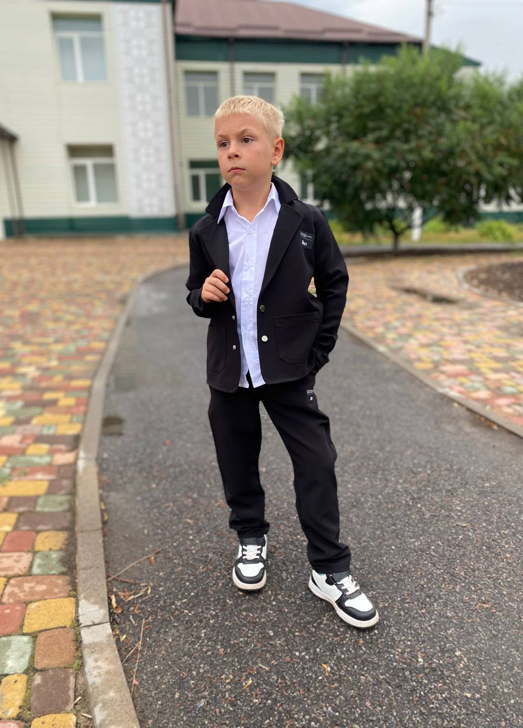 Черный демисезонный костюм (пиджак, брюки) брючный BRAZERS