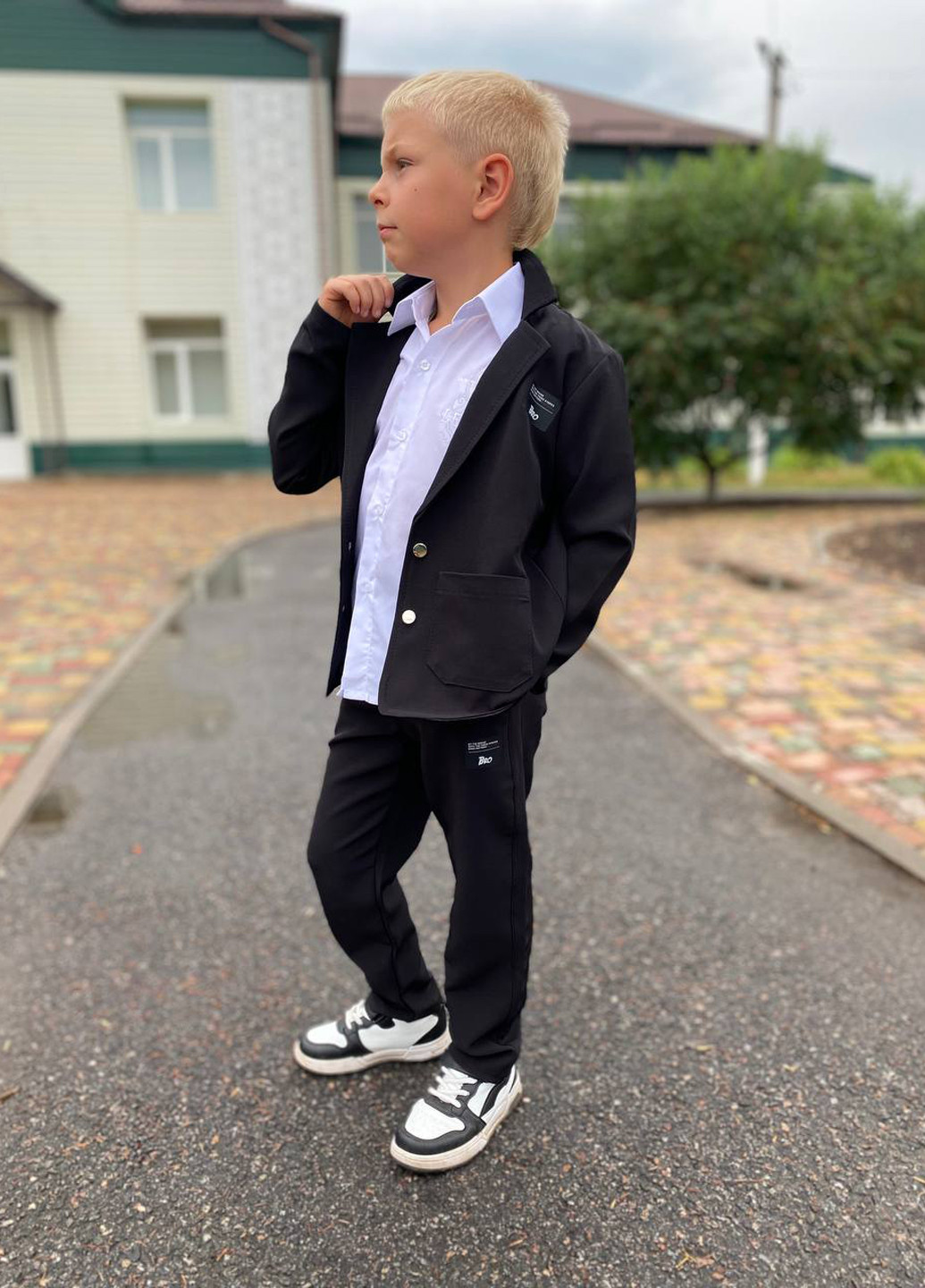 Черный демисезонный костюм (пиджак, брюки) брючный BRAZERS