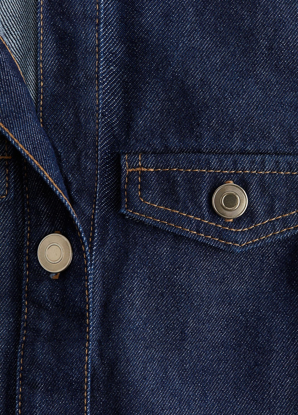 Темно-синее джинсовое платье H&M однотонное